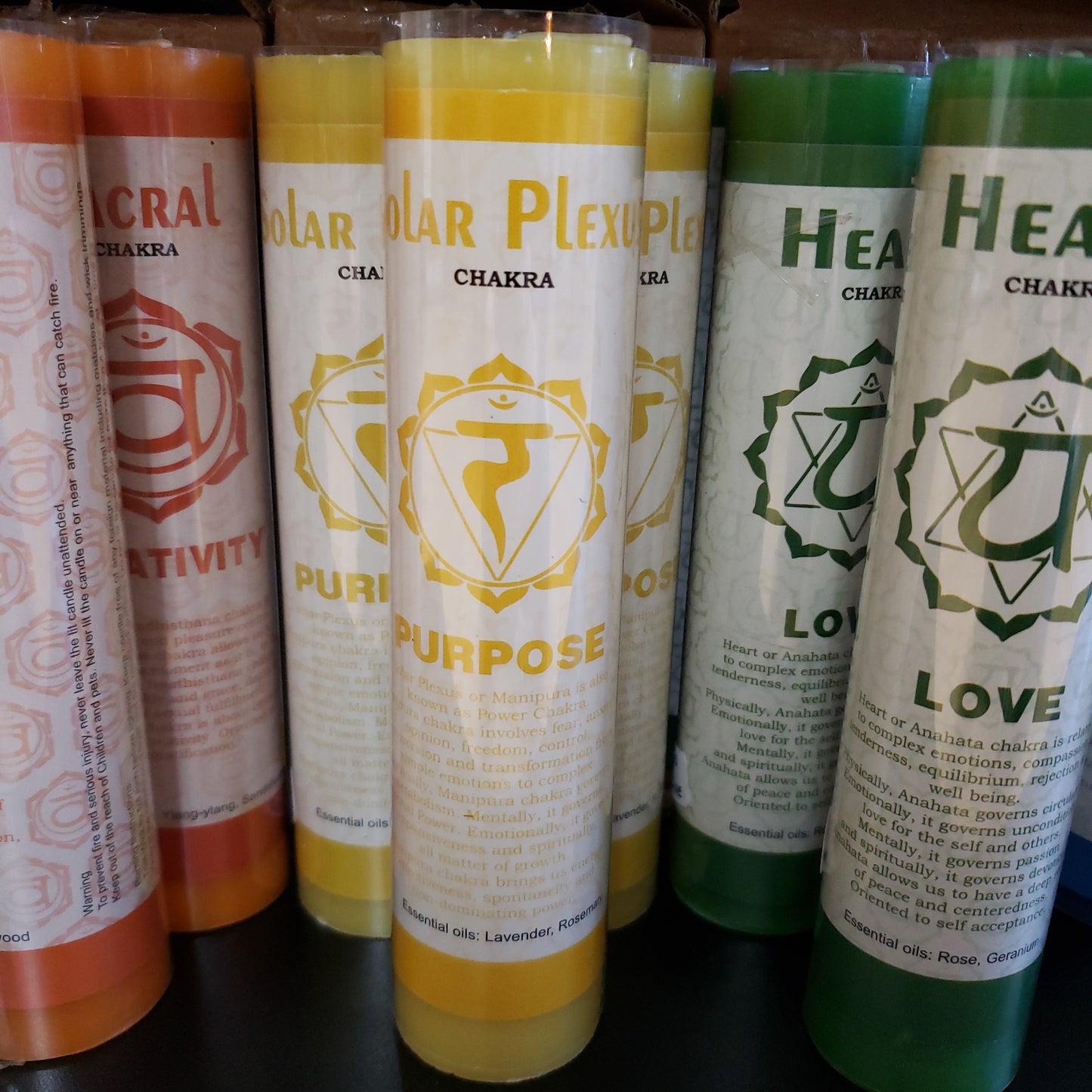 Chakra Scented Pillar Candles- Solar Plexus 7" - Tree Of Life Shoppe