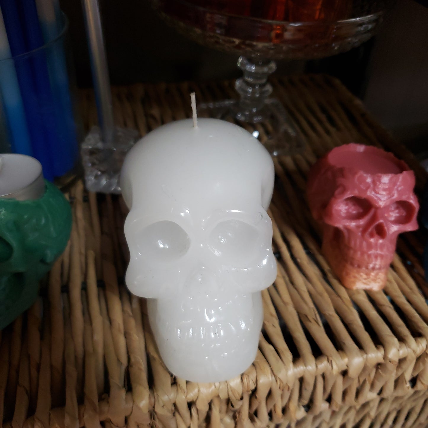 White Skull Candle - Tree Of Life Shoppe