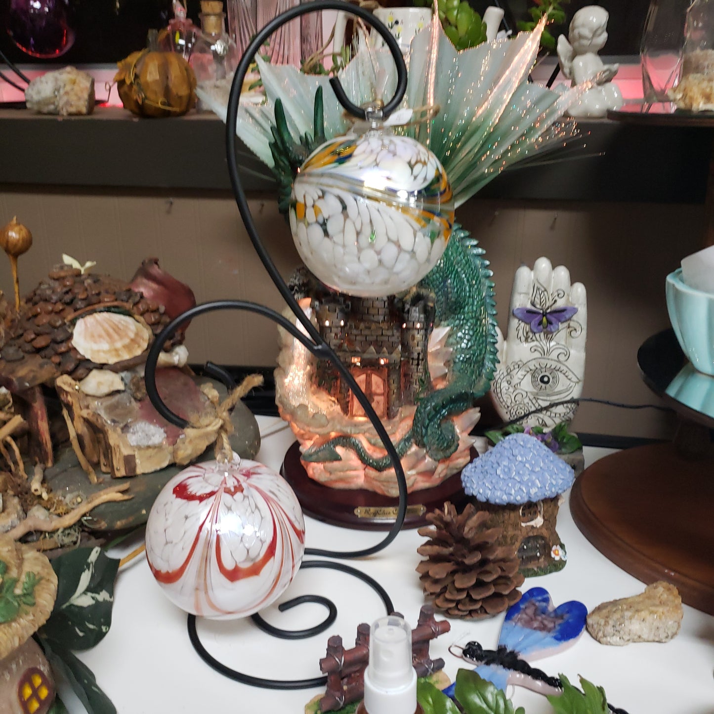 Double Ball Metal Stand - Tree Of Life Shoppe