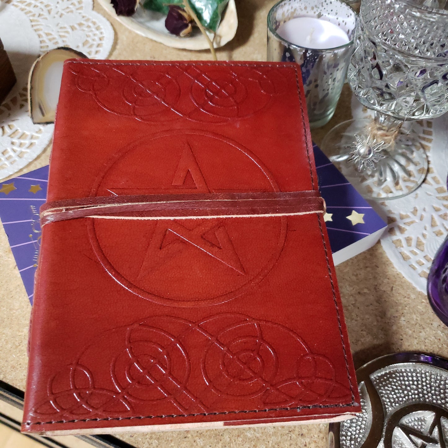Pentacle Leather Jounal - Tree Of Life Shoppe