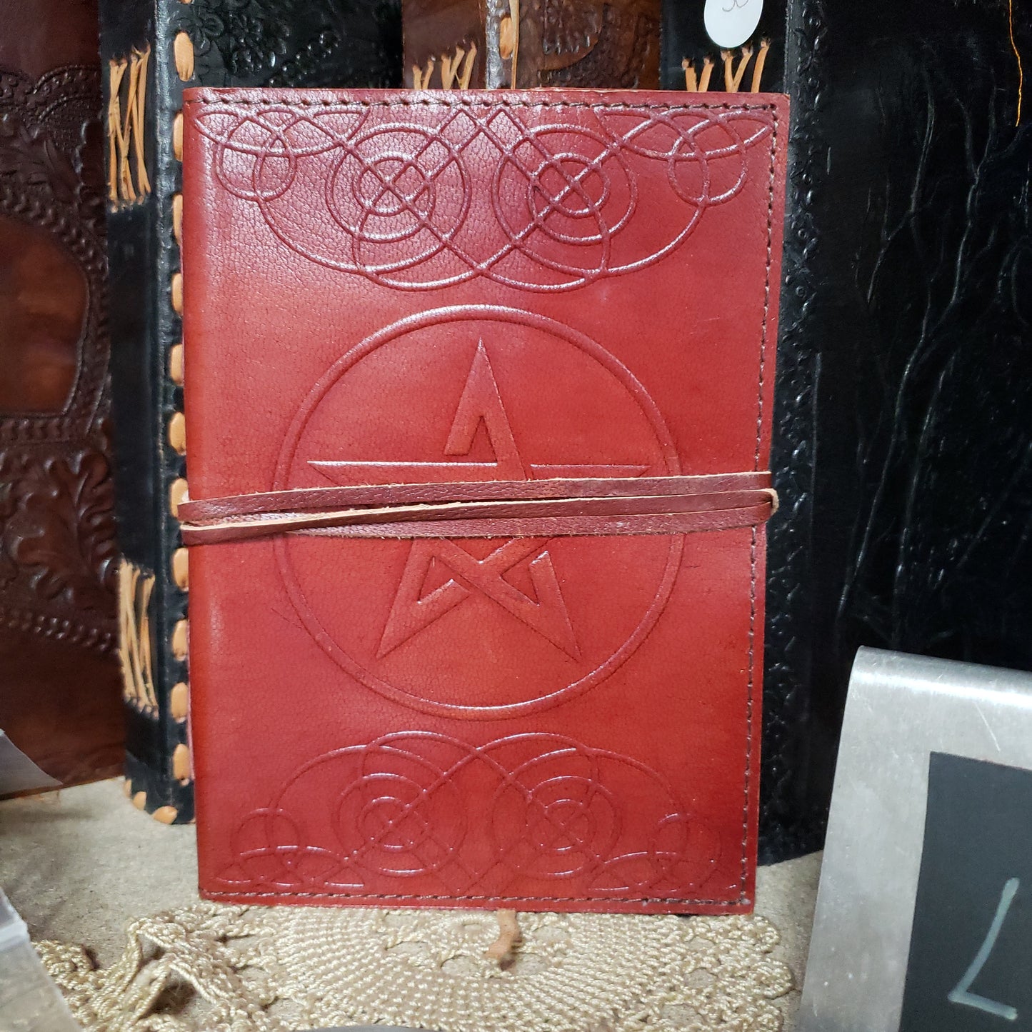 Pentacle Leather Jounal - Tree Of Life Shoppe