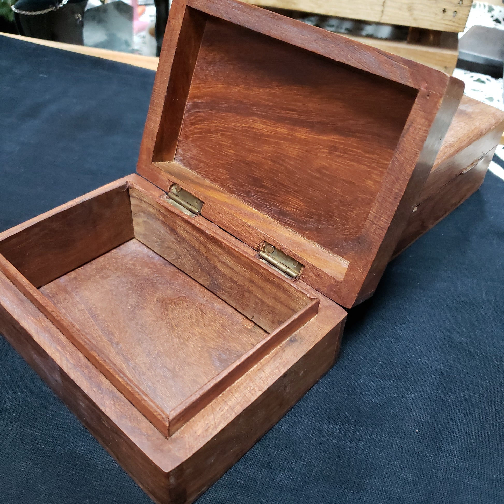 Wooden Carved OM Box - Tree Of Life Shoppe