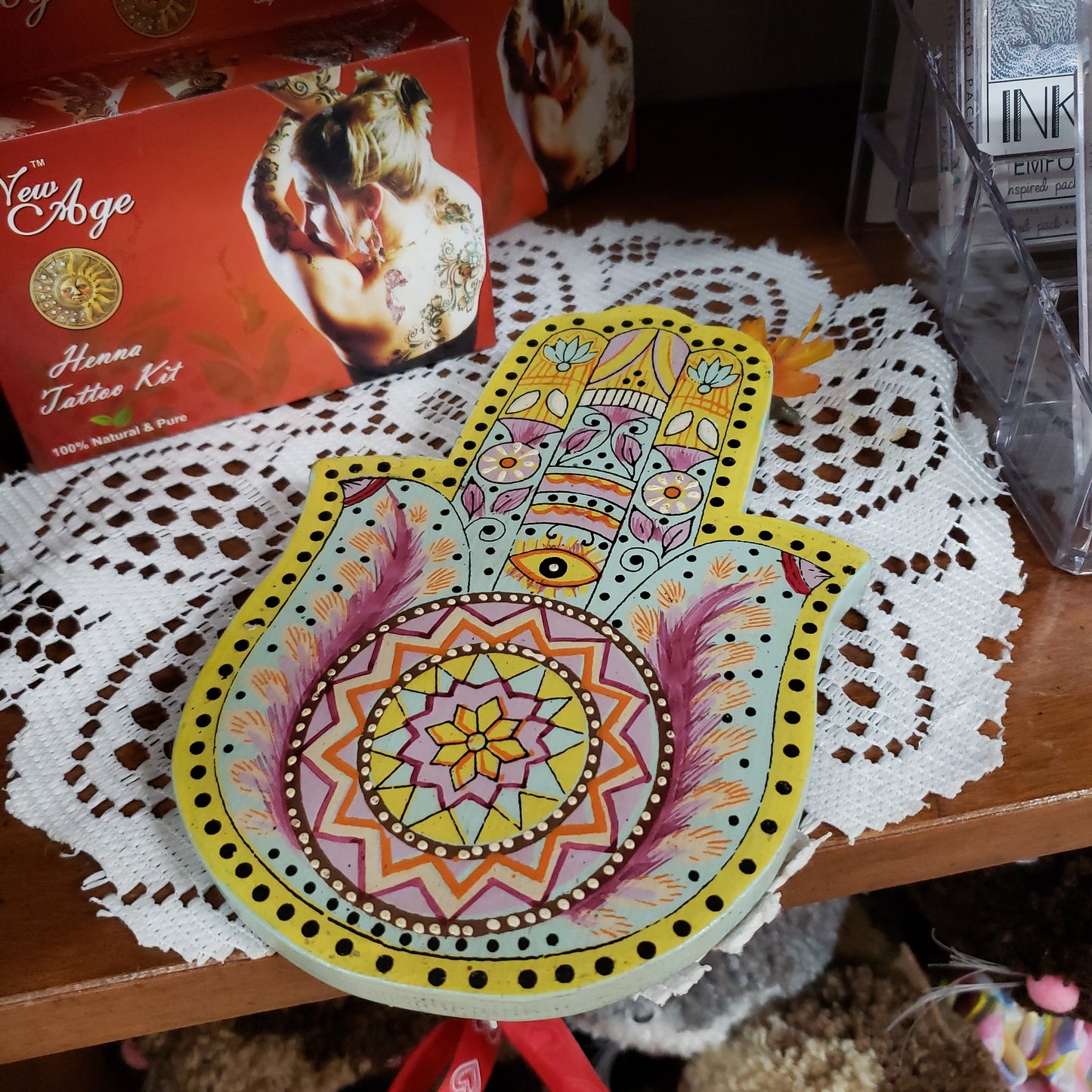 Hand Painted Hamsa Wall Decor / Plaque - Tree Of Life Shoppe