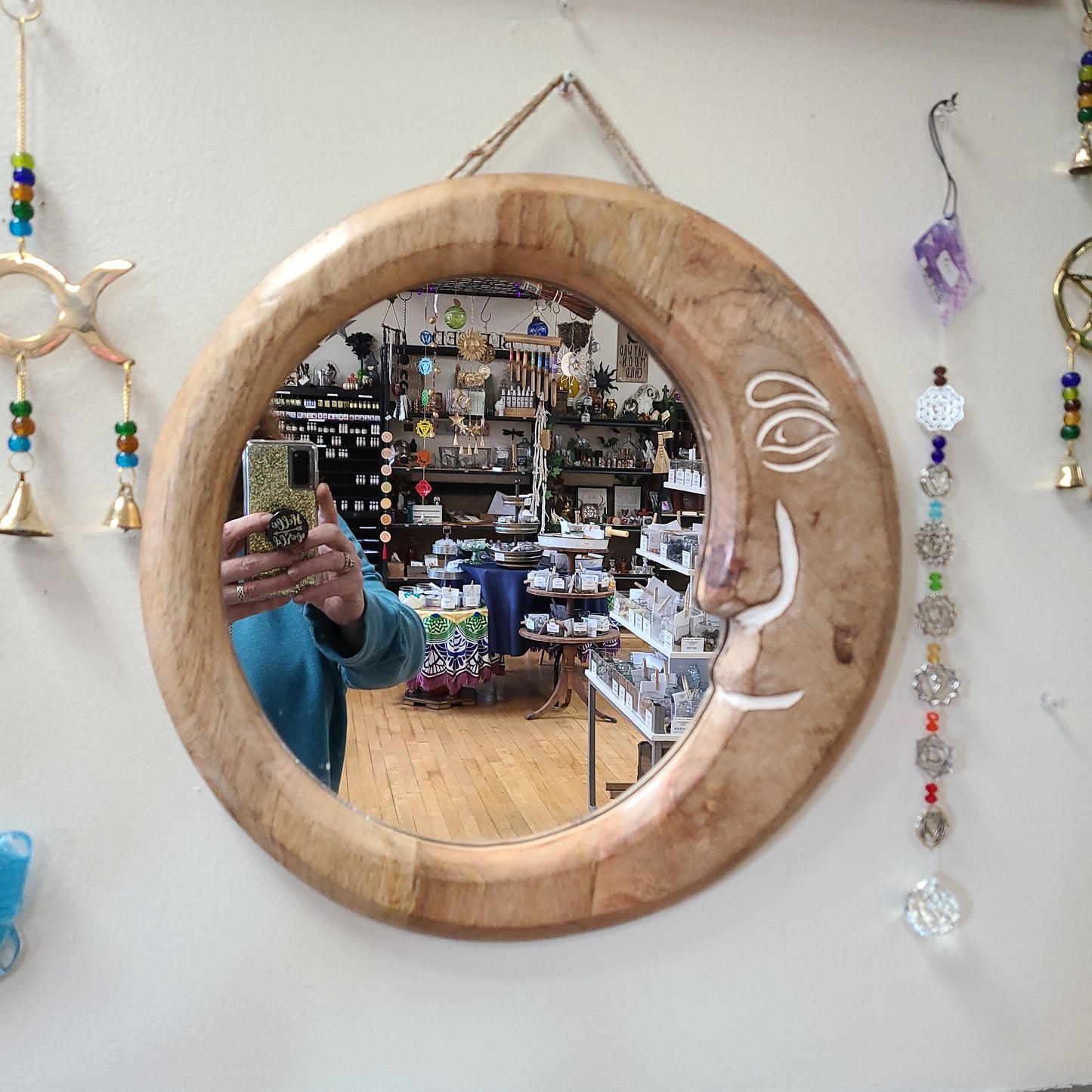 Hand Crafted Mango Moon Mirror