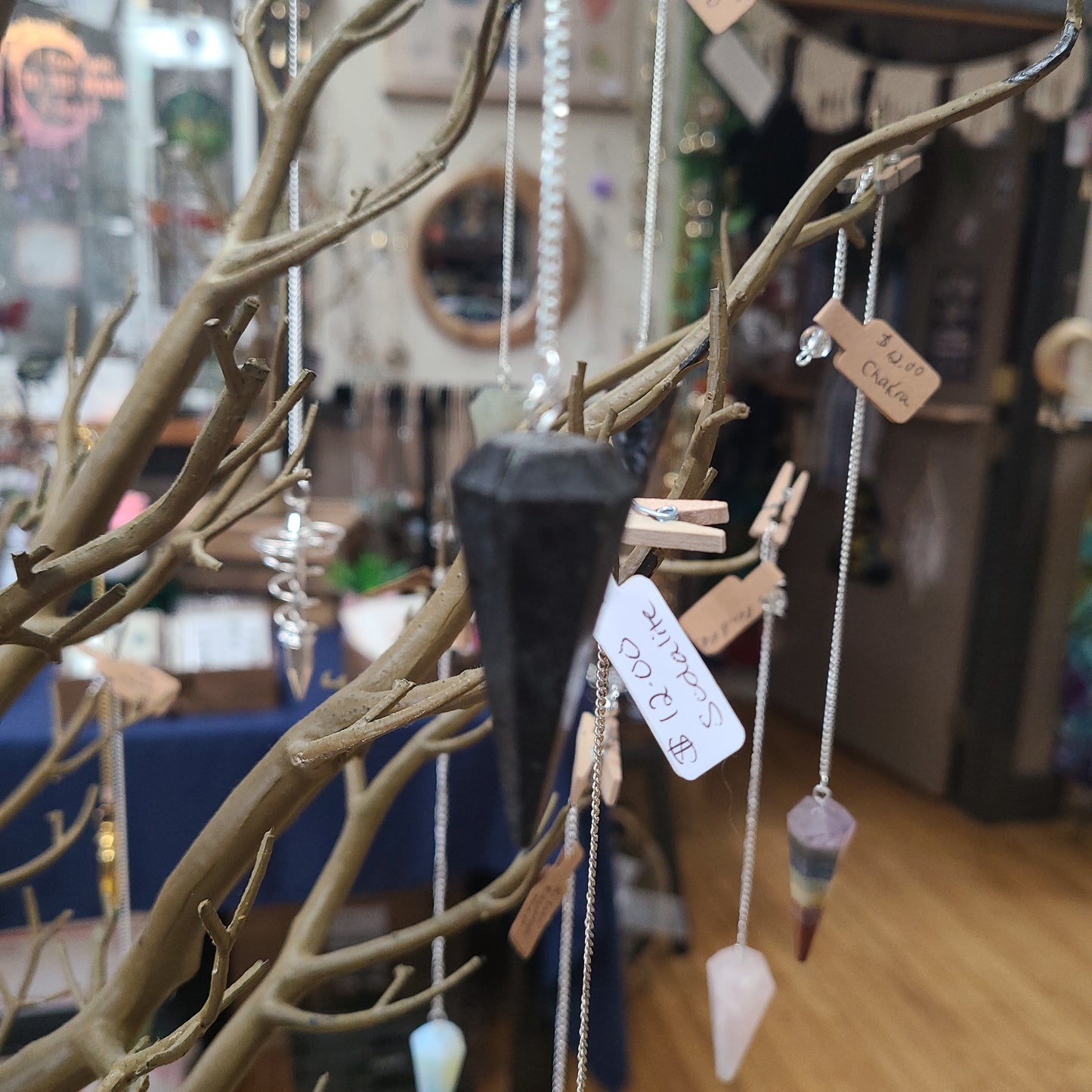 Six Sided Gemstone Pendulums - Hematite