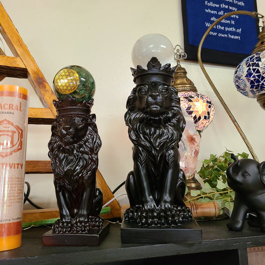 Crowned Lion Sphere Stands - Various Sizes 6.5 & 9"