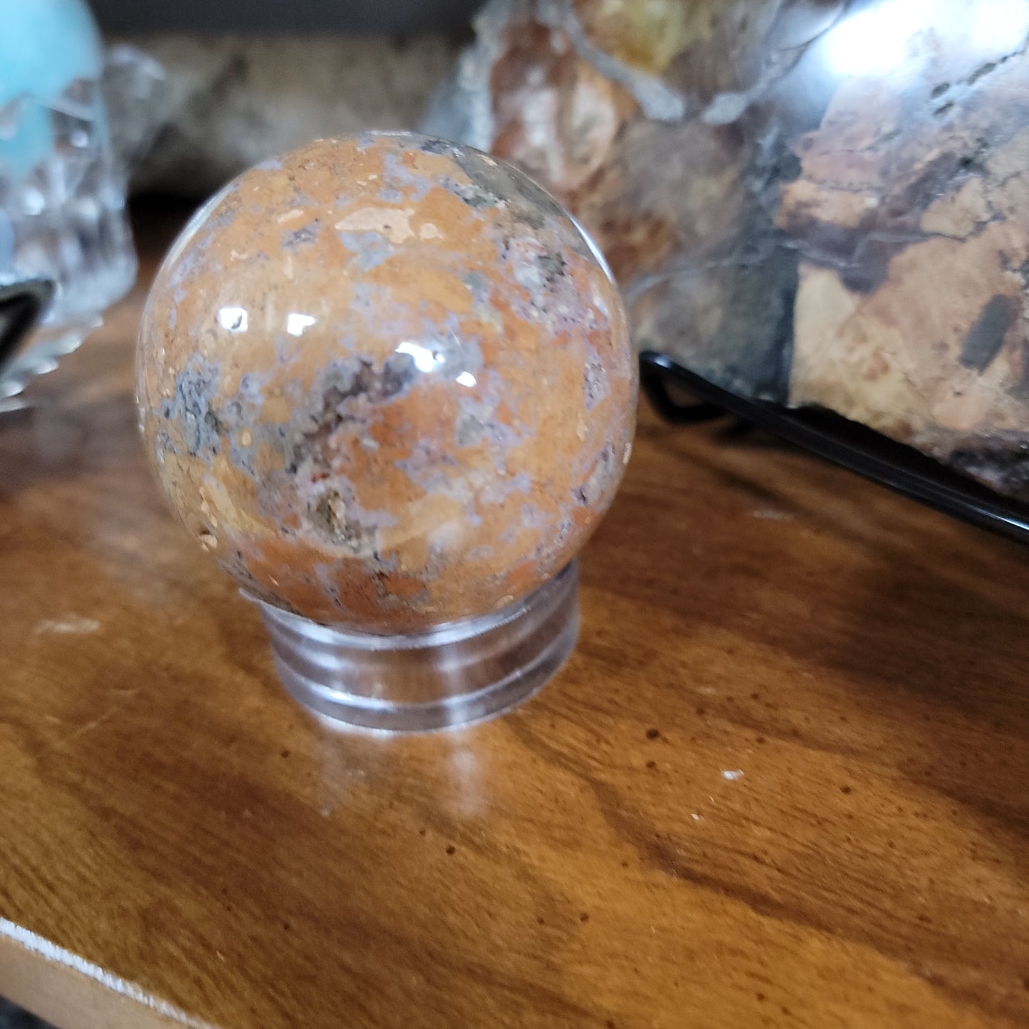 Flower Agate & Ocean Jasper Spheres