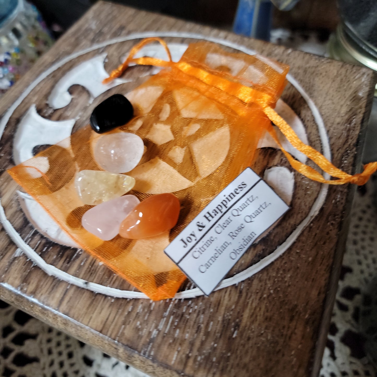 Joy & Happiness Crystal Mojo Bag