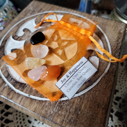 Joy & Happiness Crystal Mojo Bag