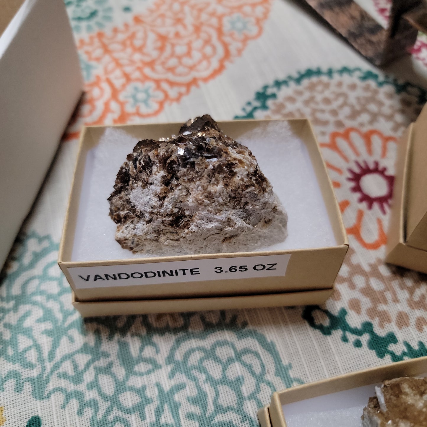 Vanadinite On Golden Barite - Specimen