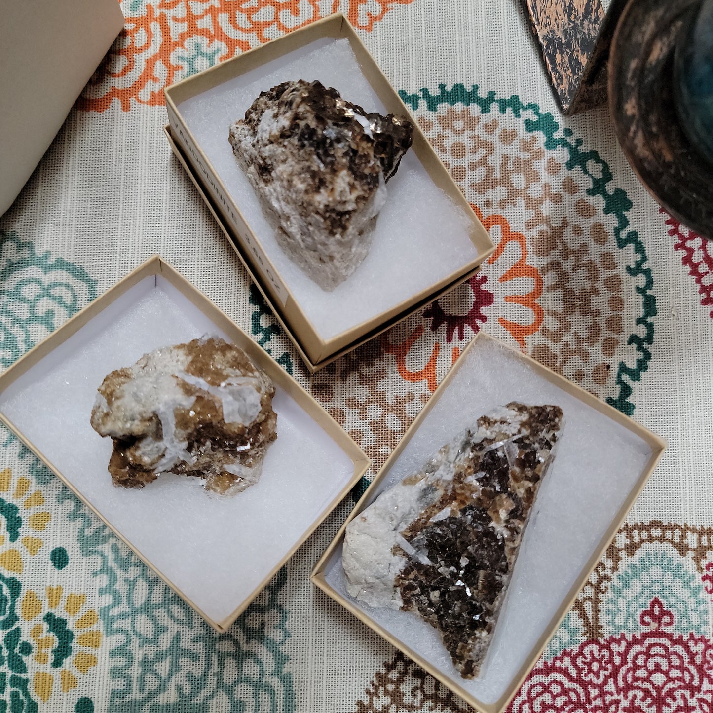 Vanadinite On Golden Barite - Specimen