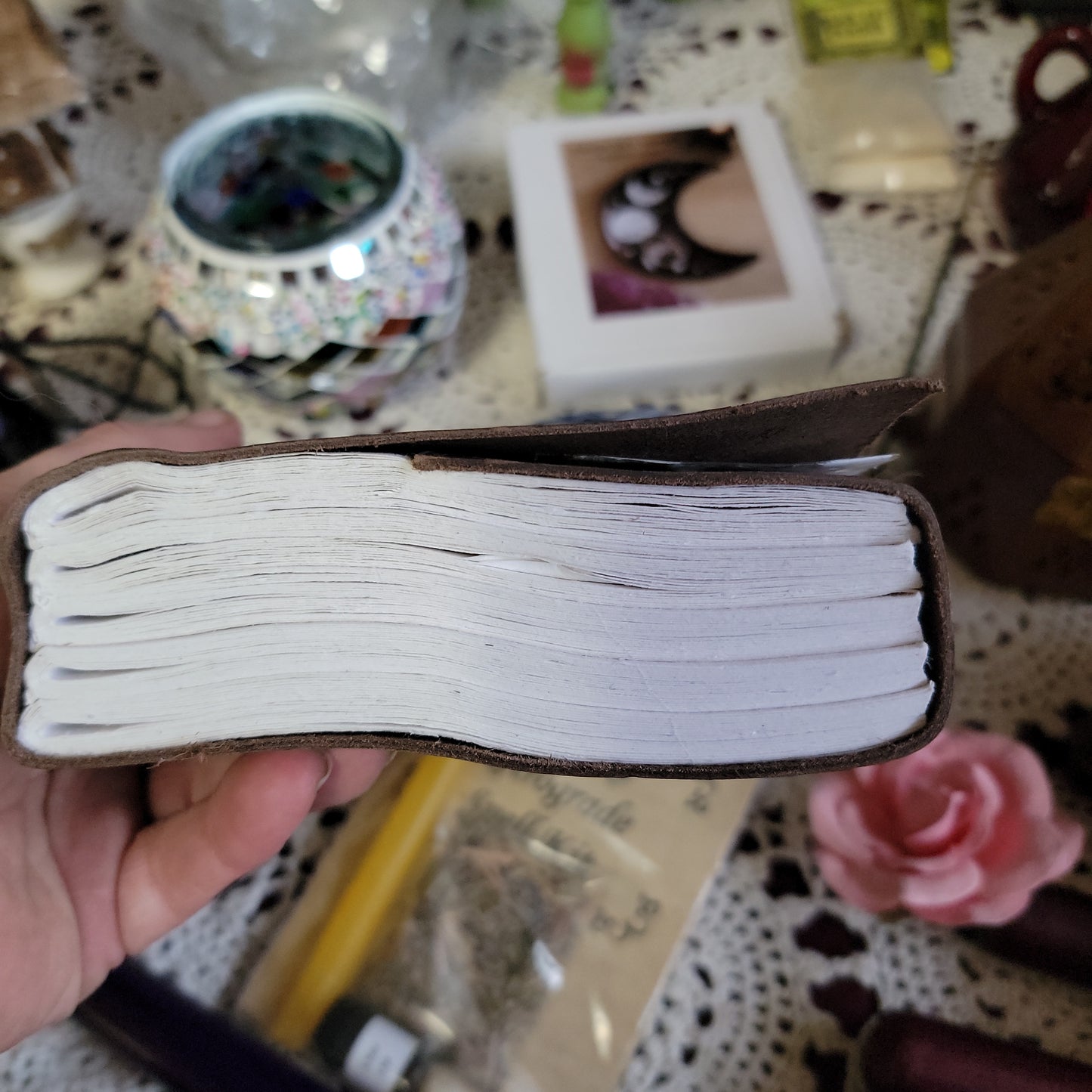 Tree of Life Soft Leather blank book w/ latch 5 x 7"