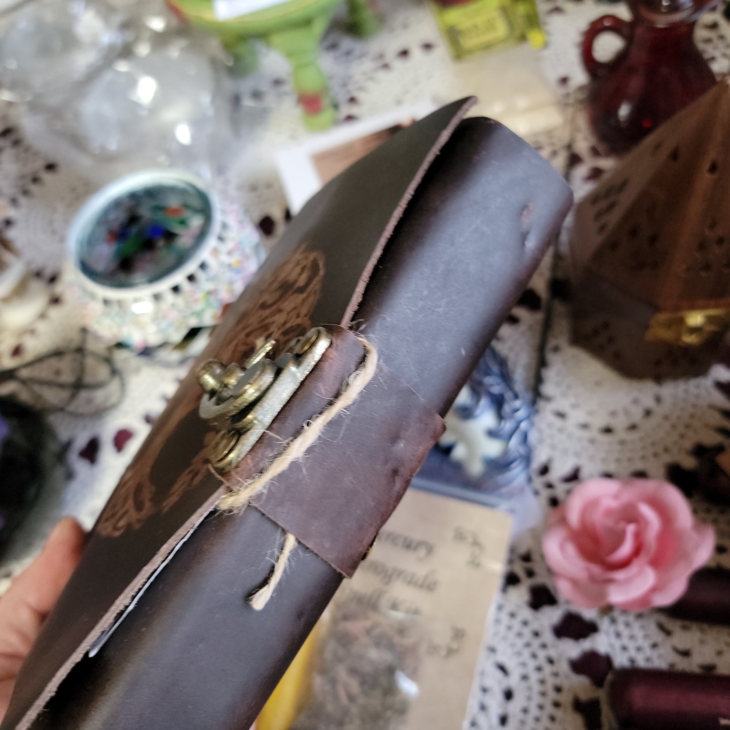 Tree of Life Soft Leather blank book w/ latch 5 x 7"