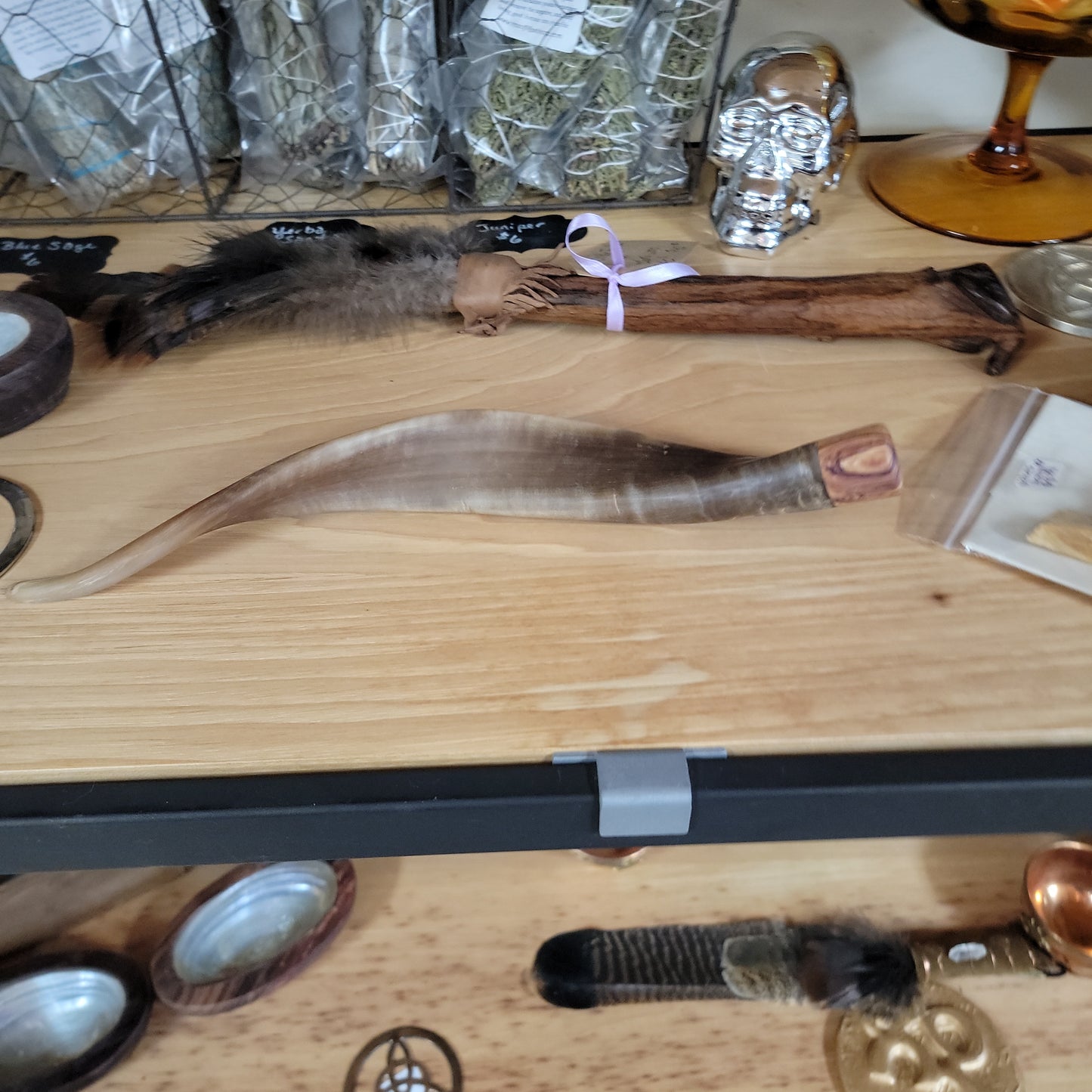 Goat Horn Handle Shaker /Rattle