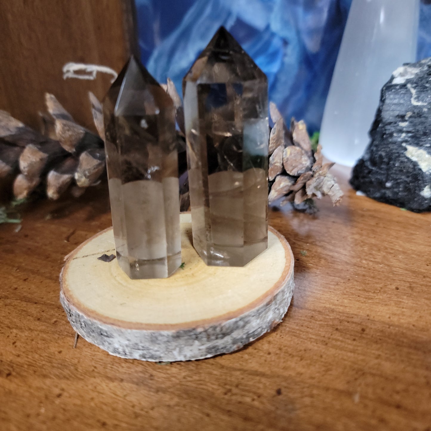 Small Smokey Quartz Towers