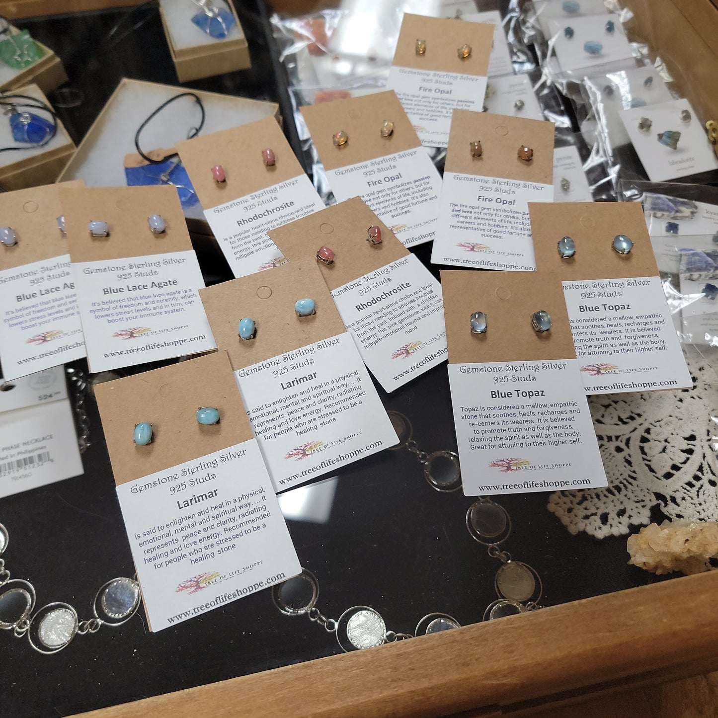 Sterling Silver 925 Gemstone Earrings