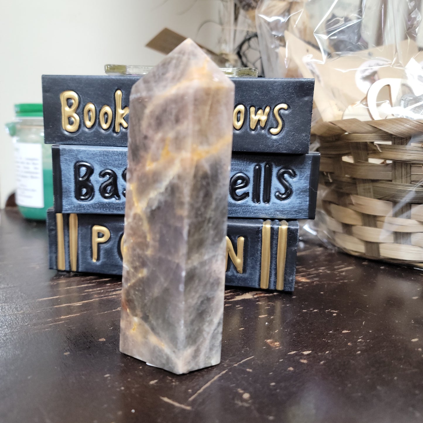 Black Labradorite Tower, Large, 5 inches