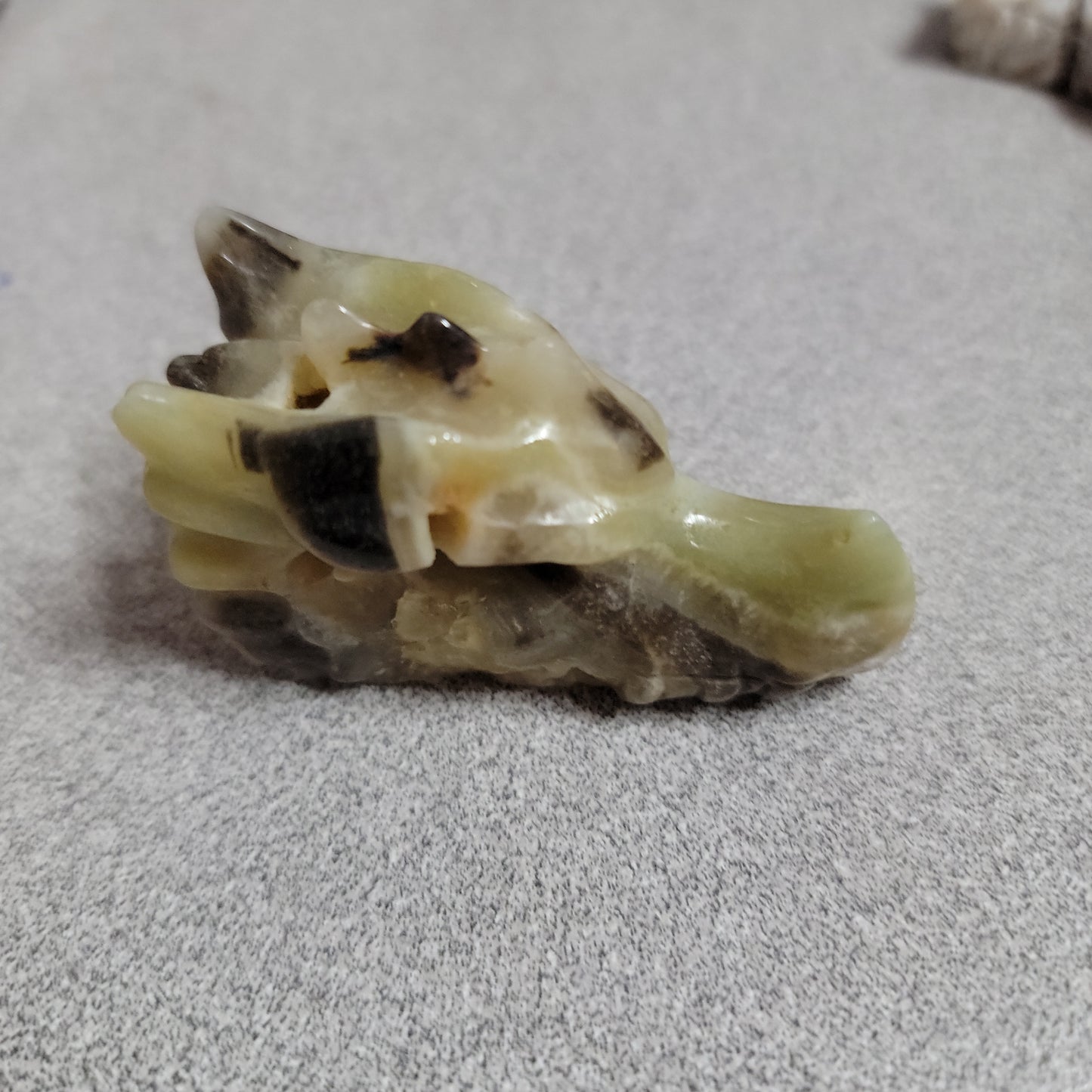 Carved Gemstones Dragon Heads, Medium - Various