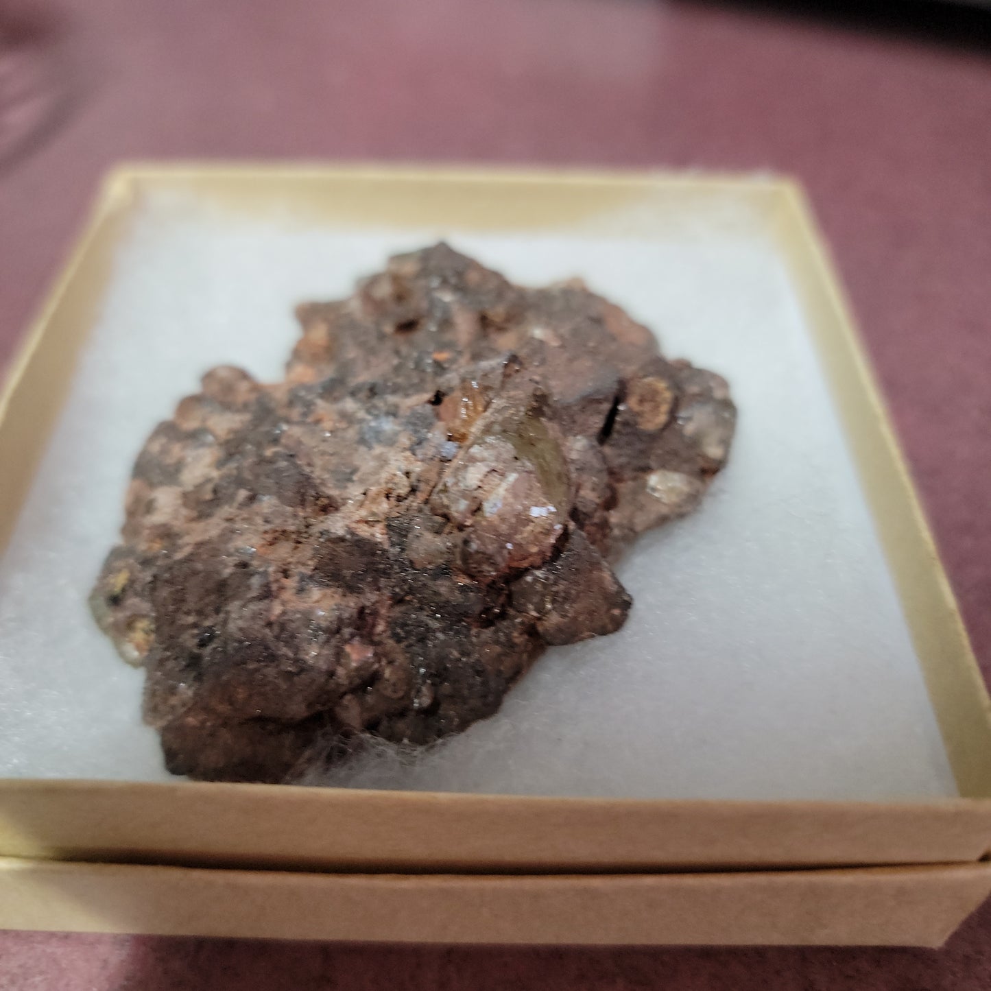 Golden Green Apatite in a Matrix of Iron Ore Specimen 6.15 oz