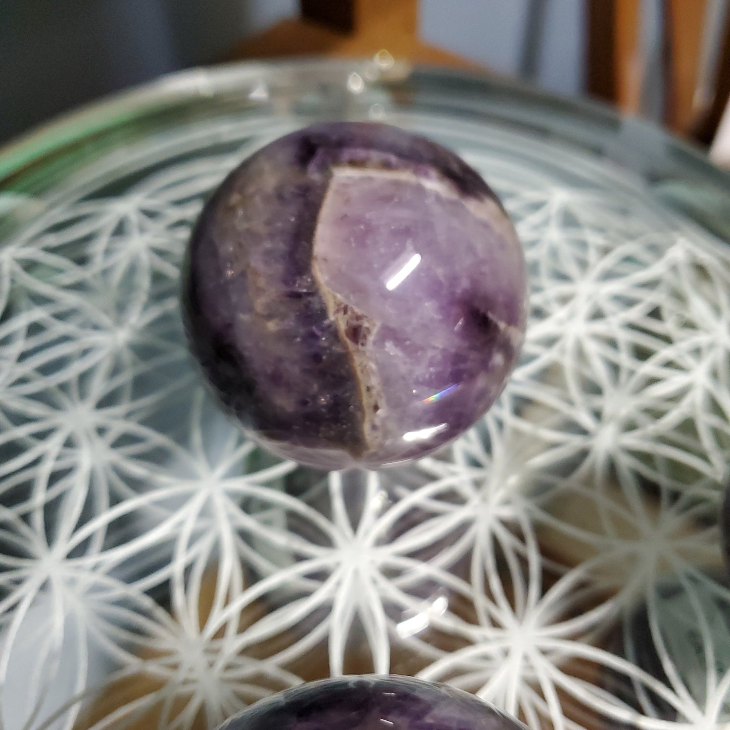 Chevron Amethyst Spheres