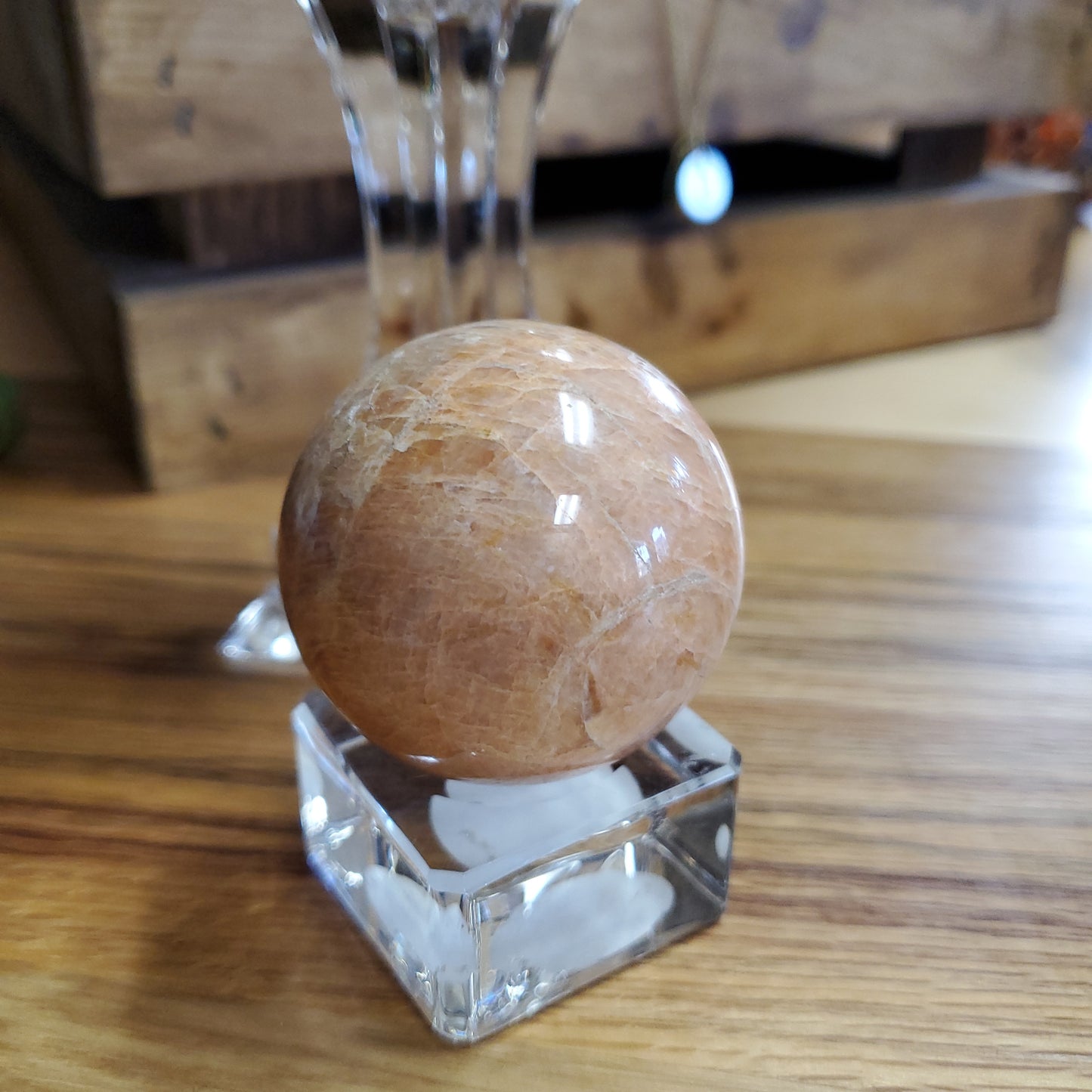 Peach Moonstone Spheres