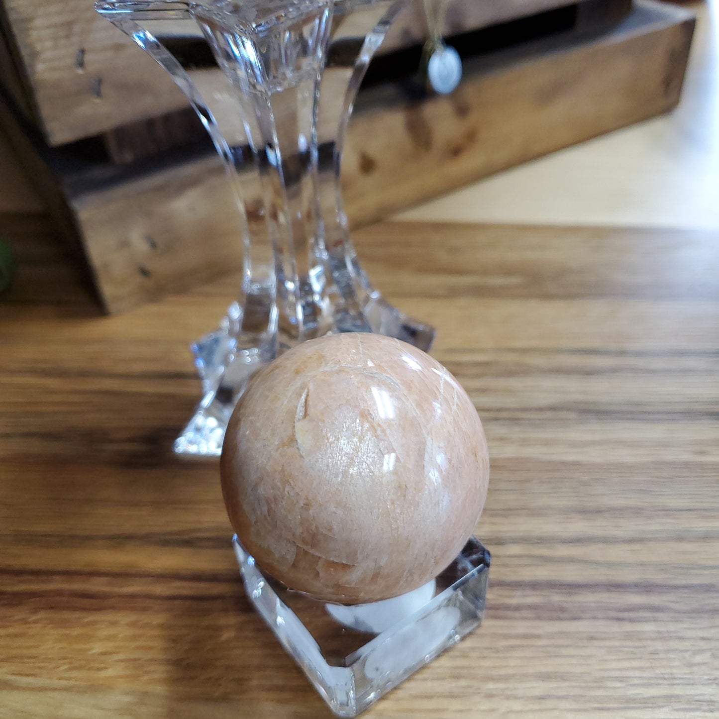 Peach Moonstone Spheres