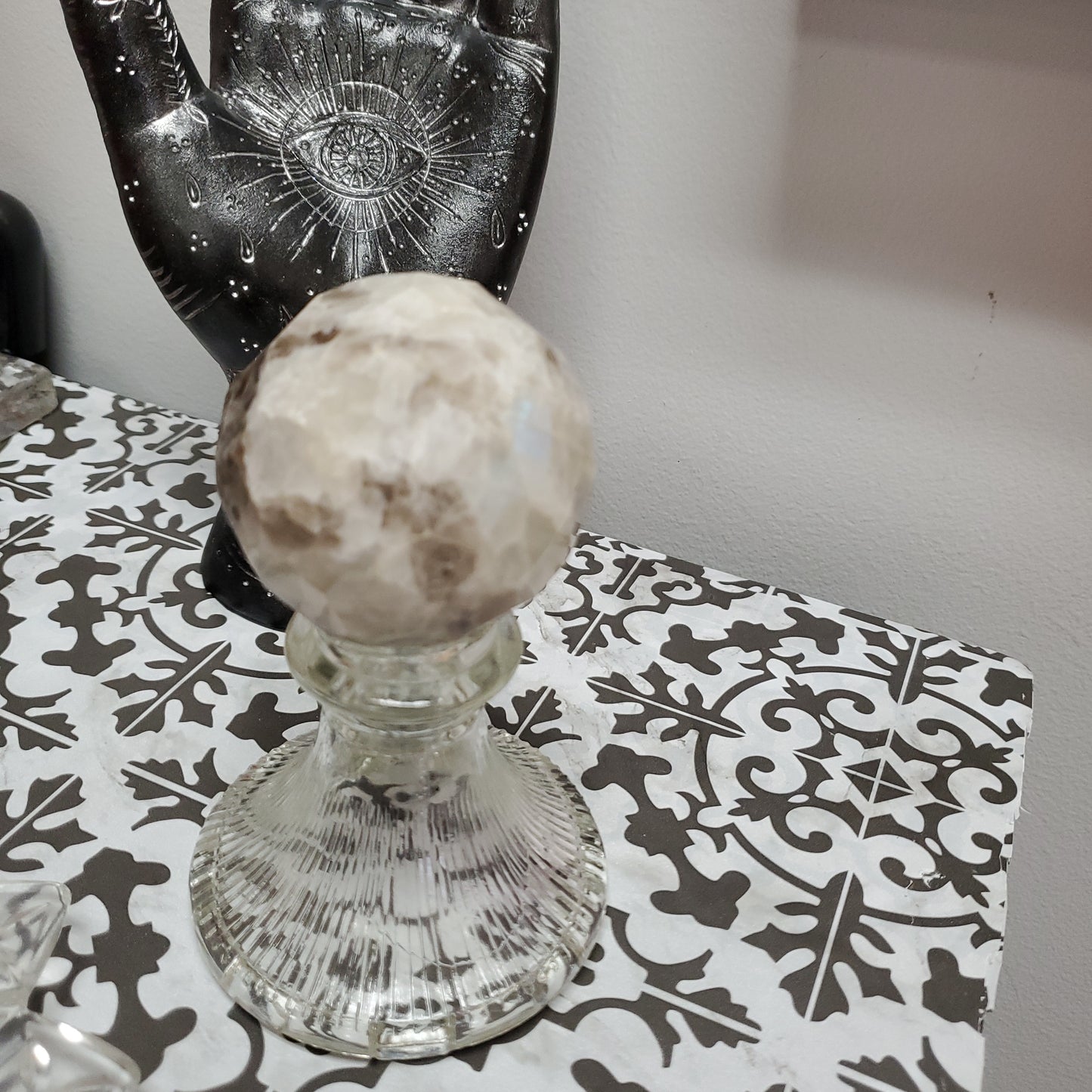 Moonstone, Rainbow - Sphere, Faucted