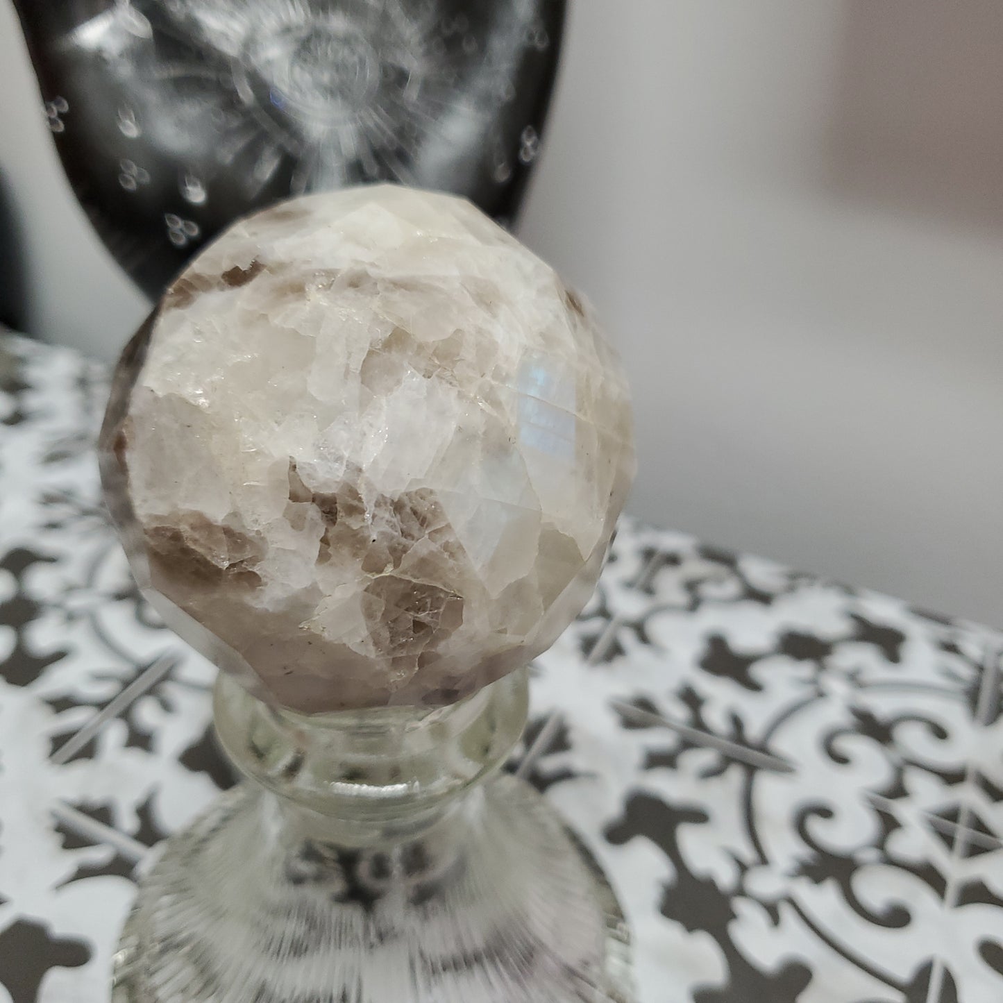 Moonstone, Rainbow - Sphere, Faucted