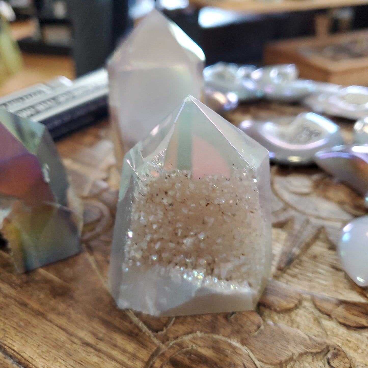 Angel Aura Druzy Agate Towers