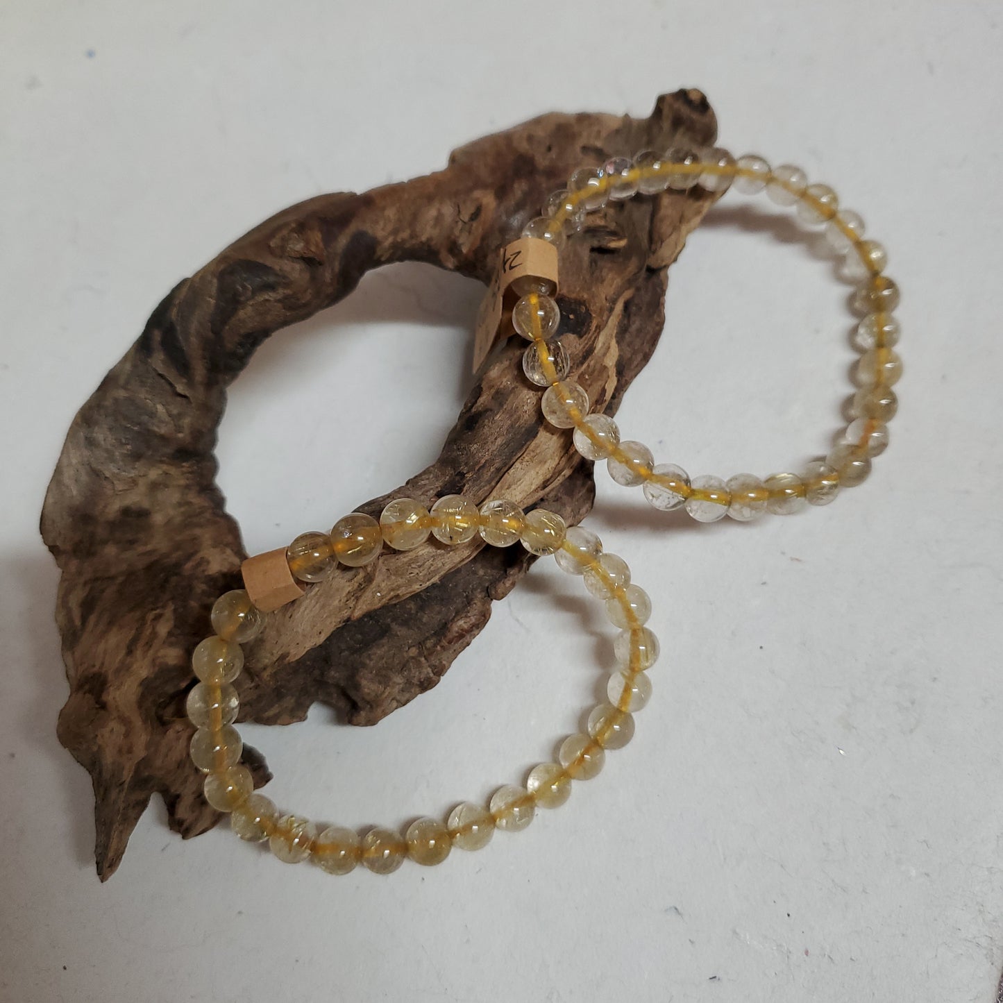 Golden Rutilated Quartz - Bead Bracelet 4 mm