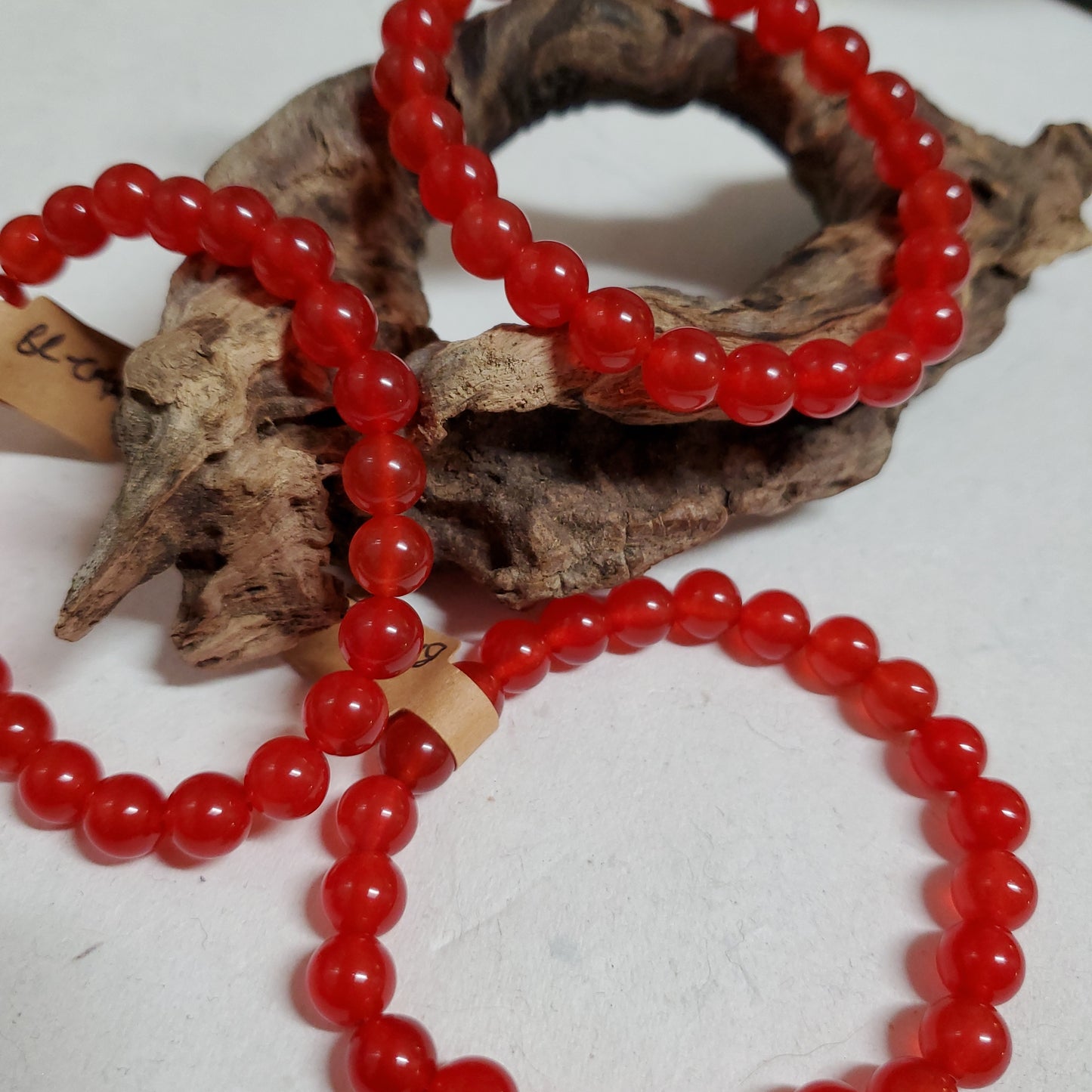 Carnelian (Enhanced) - Bead Bracelet 8 mm