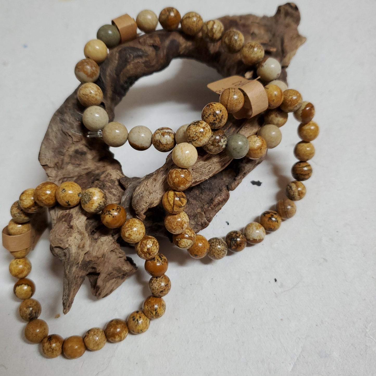 Picture Jasper - Bead Bracelet 8mm