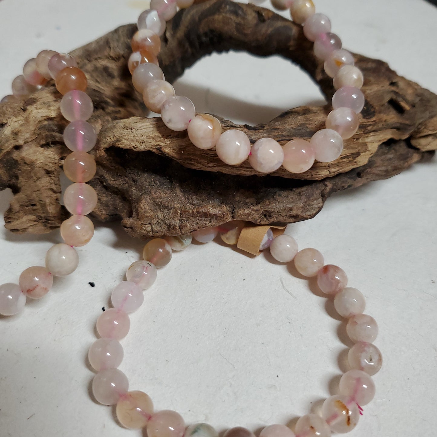 Flower Agate - Bead Bracelet 8mm