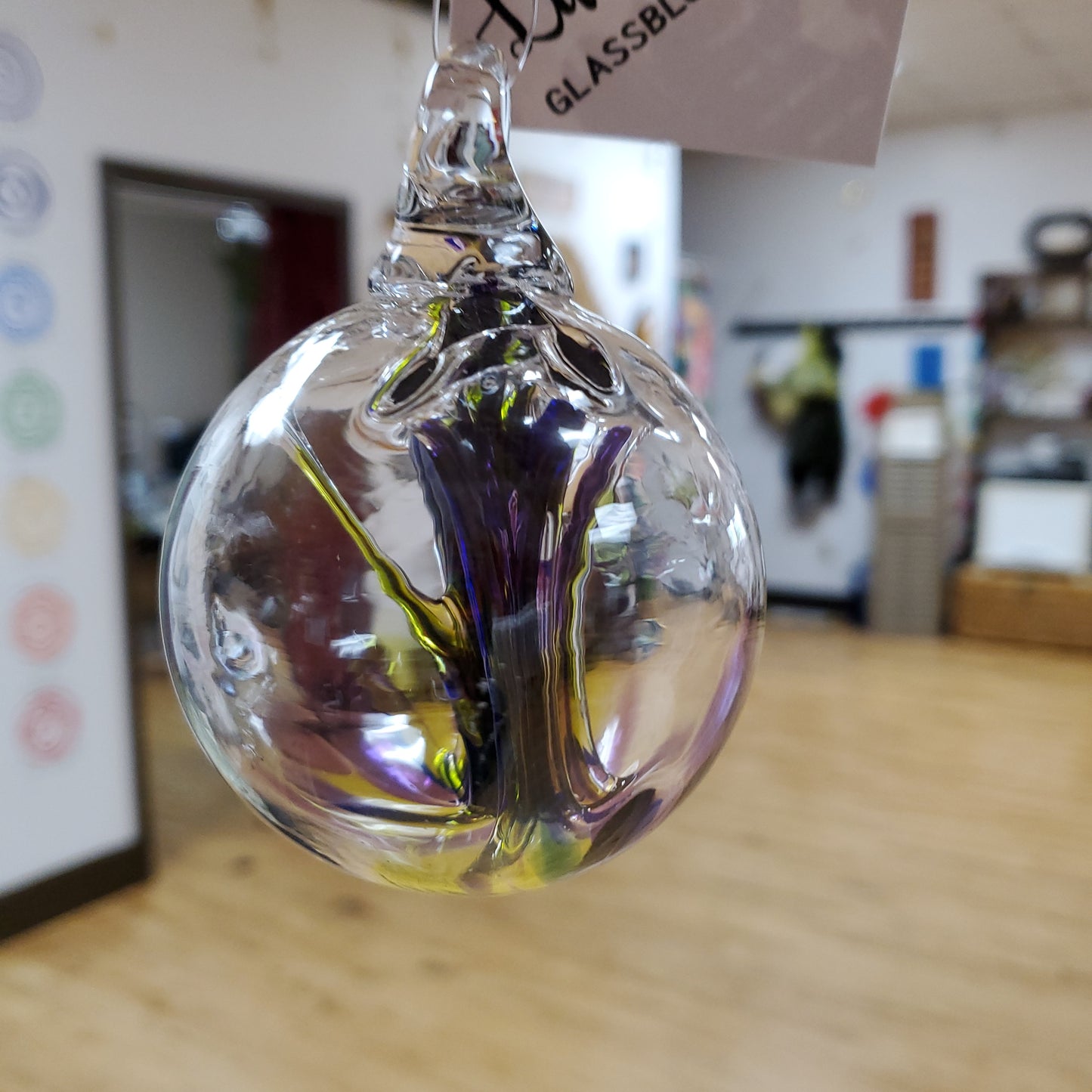 Blown Glass Wish Ball by Luke Adams 3" - Suncatcher / Witchball