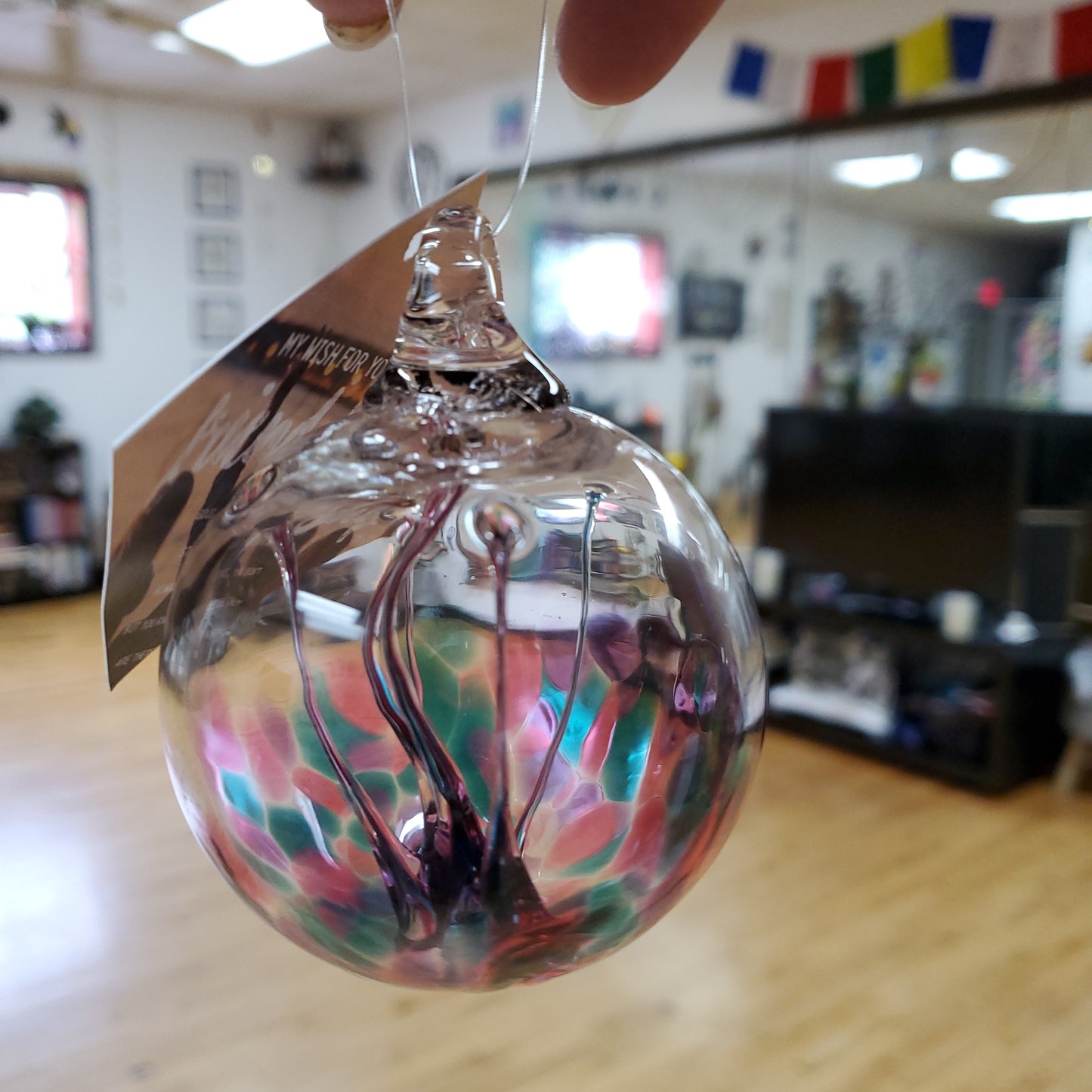 Blown Glass Wish Ball by Luke Adams 3" - Suncatcher / Witchball