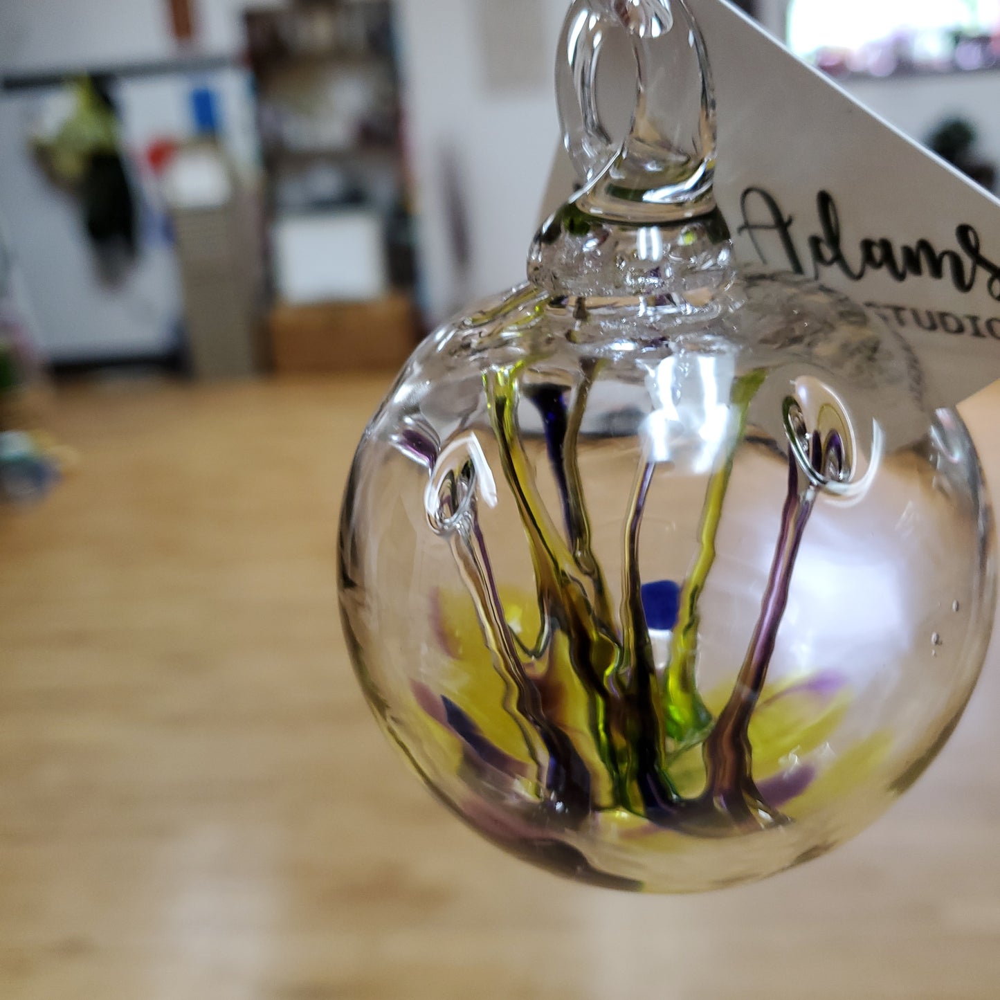 Blown Glass Wish Ball by Luke Adams 3" - Suncatcher / Witchball
