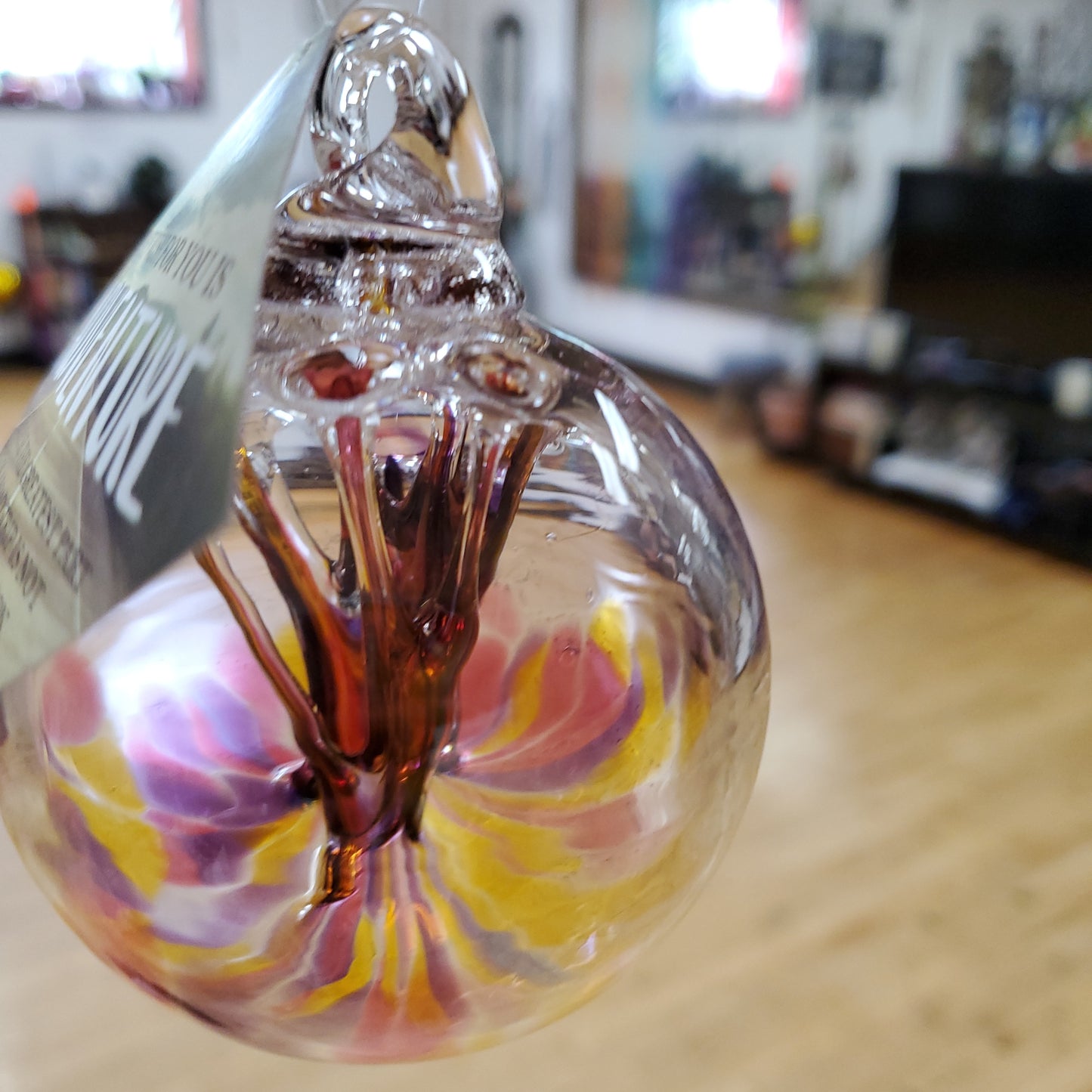 Blown Glass Wish Ball by Luke Adams 3" - Suncatcher / Witchball