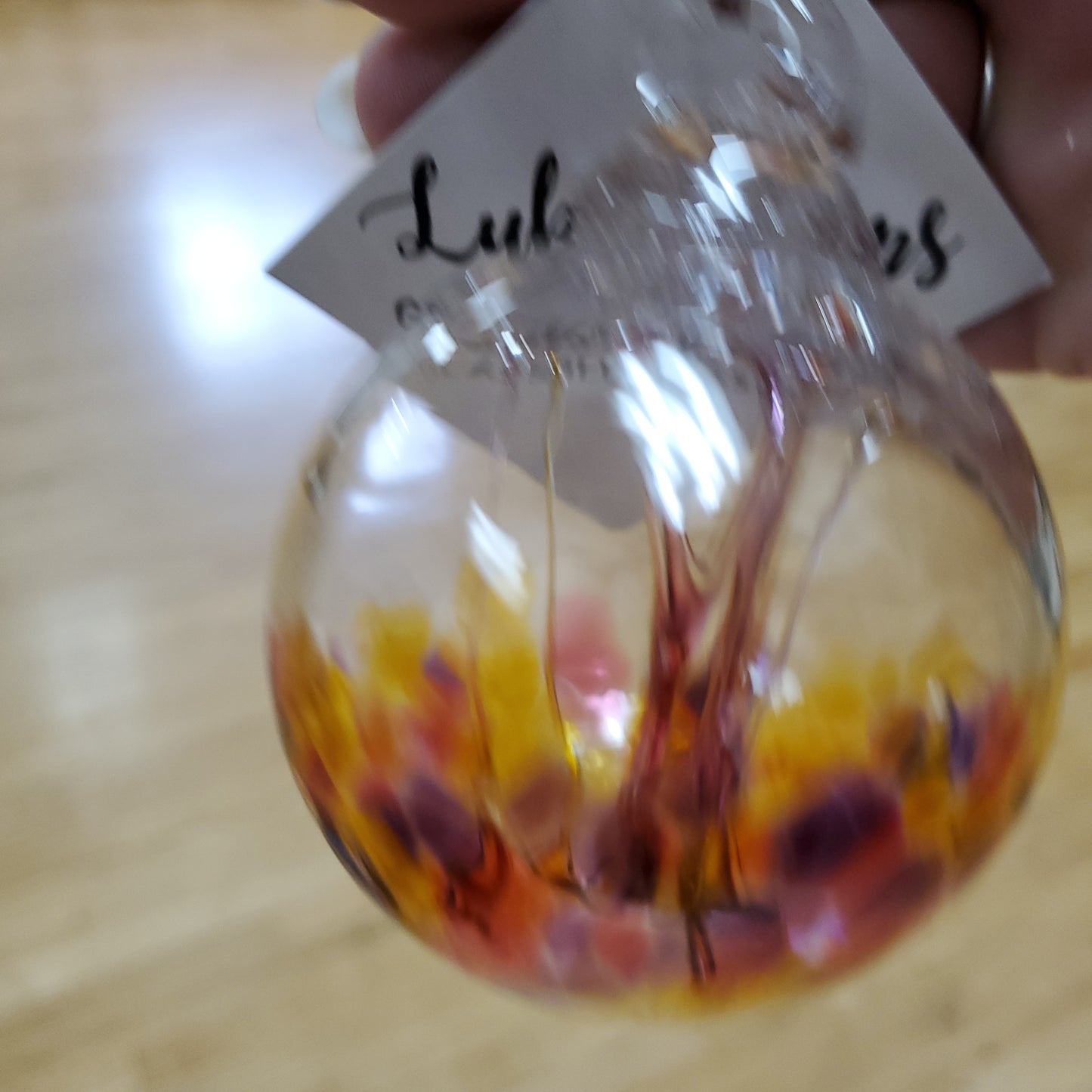 Blown Glass Wish Ball by Luke Adams 3" - Suncatcher / Witchball