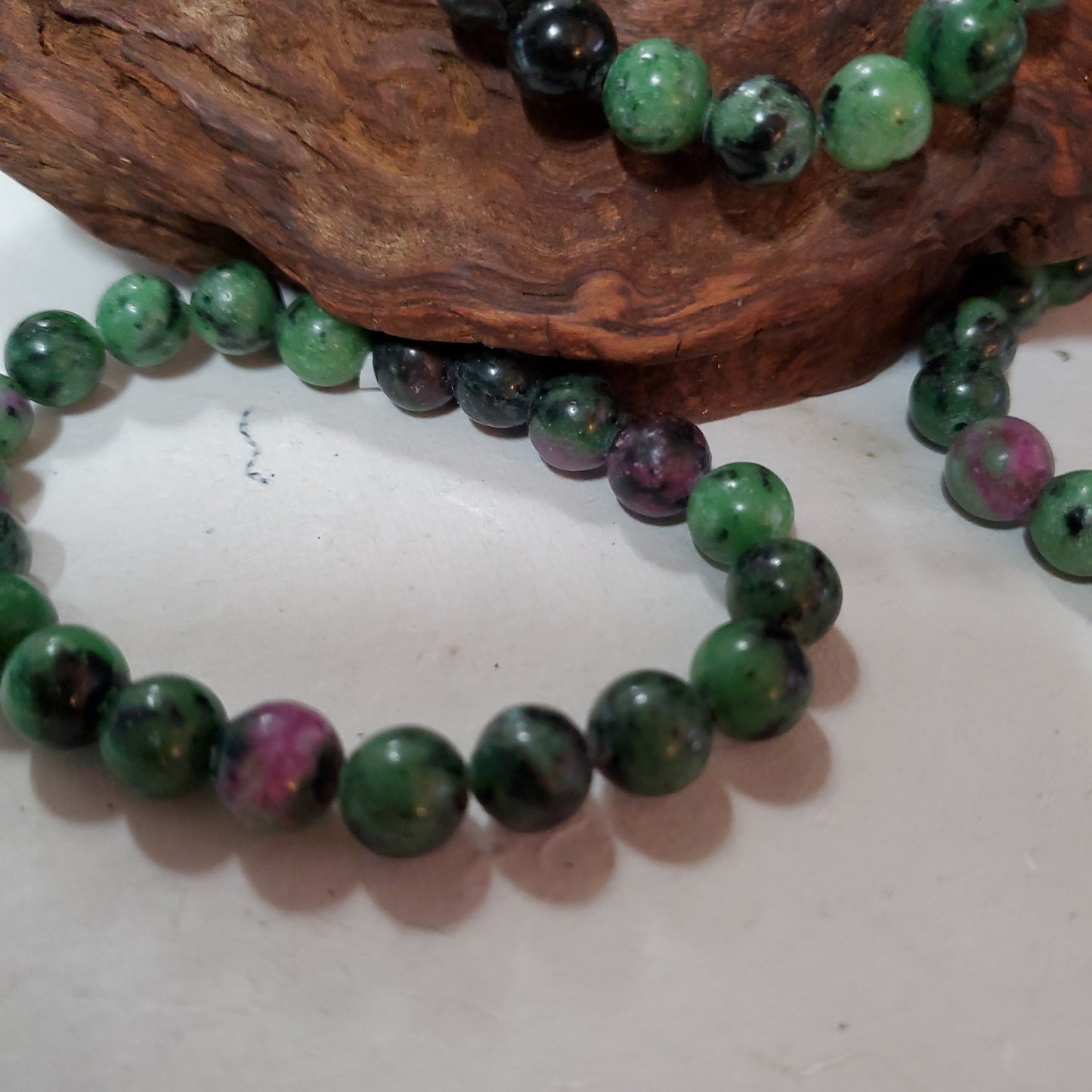 Ruby Zoisite - Bead Bracelet - 8mm