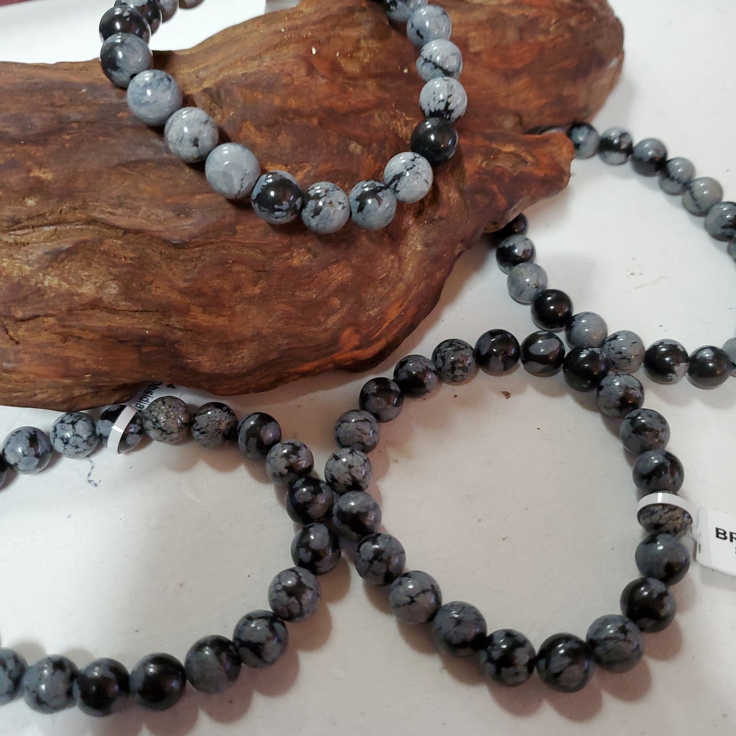 Snowflake Obsidian - Bead Bracelet 8mm
