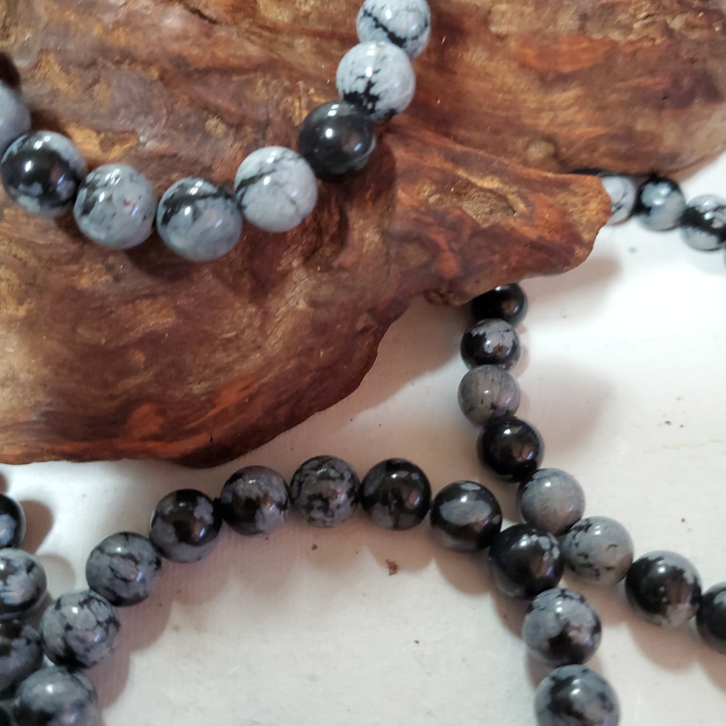 Snowflake Obsidian - Bead Bracelet 8mm