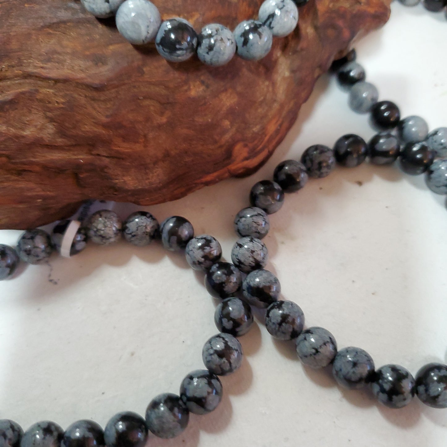 Snowflake Obsidian - Bead Bracelet 8mm