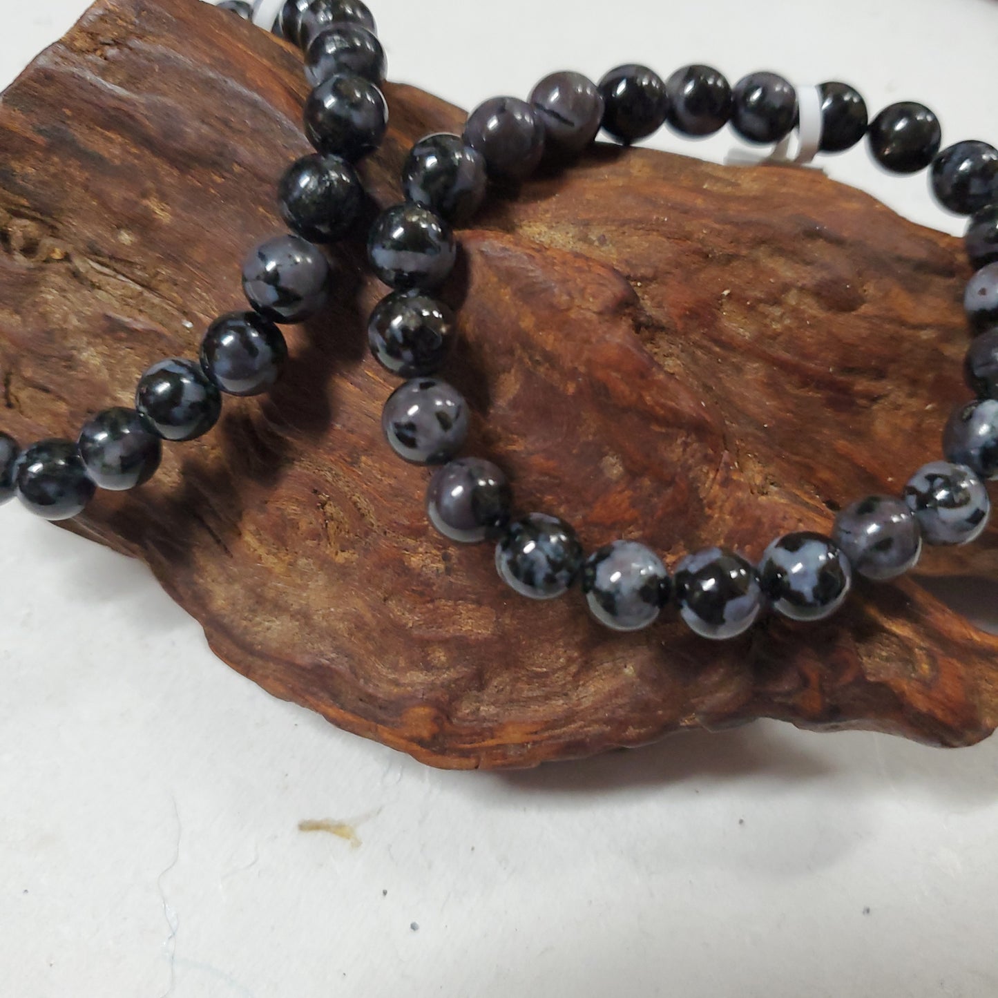 8mm Indigo Garbo / Merlinte - Bead Bracelet