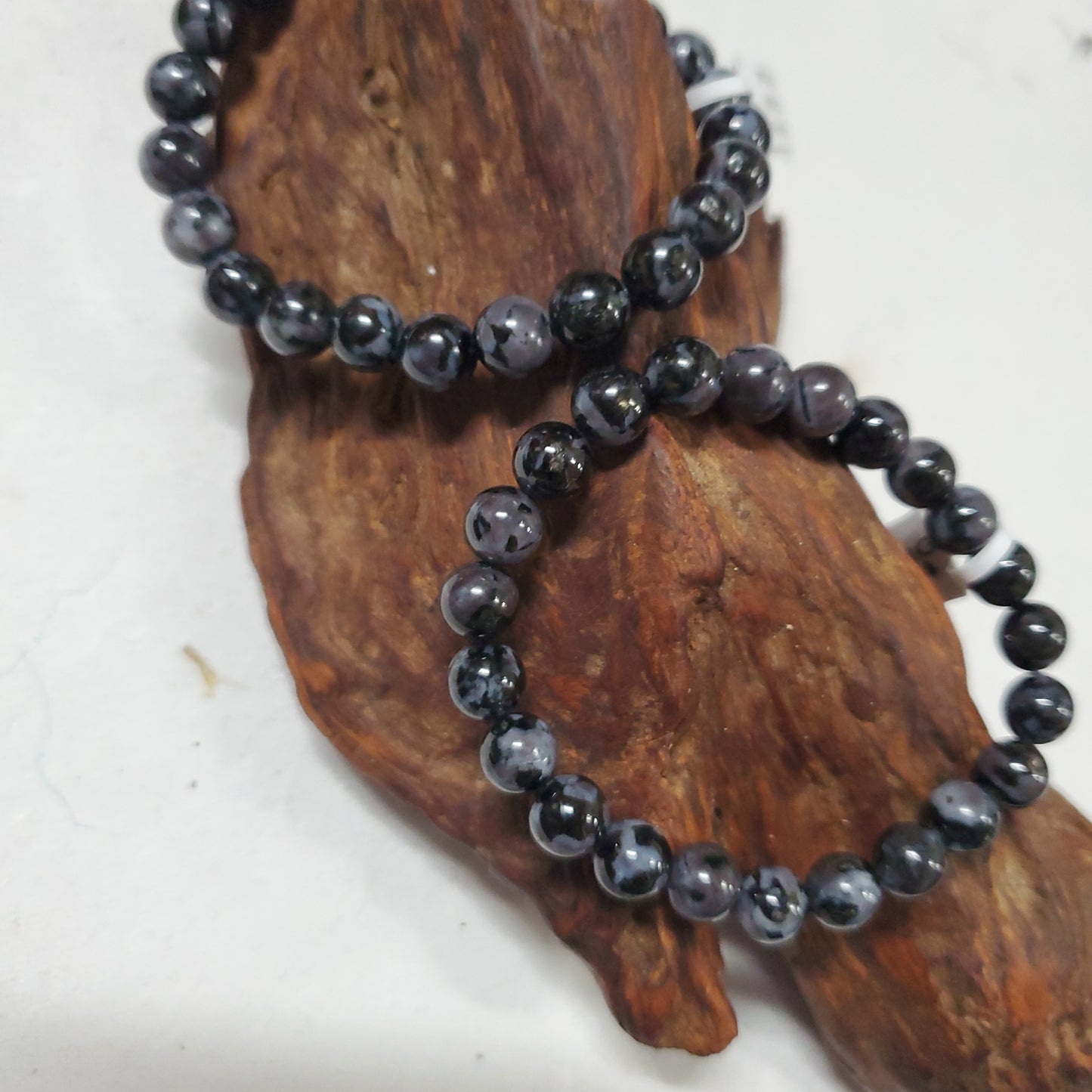 8mm Indigo Garbo / Merlinte - Bead Bracelet