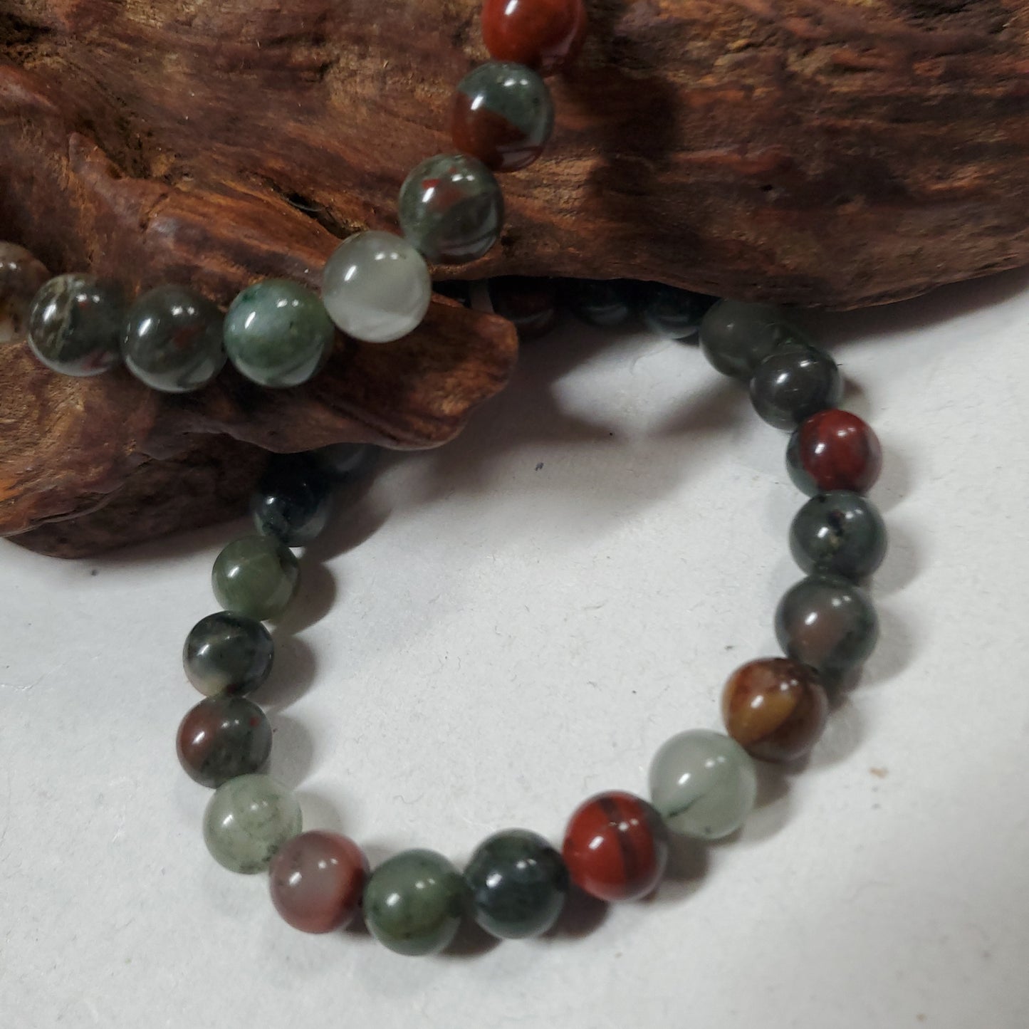 African Bloodstone (Seftonite - Bead Bracelet 8mm