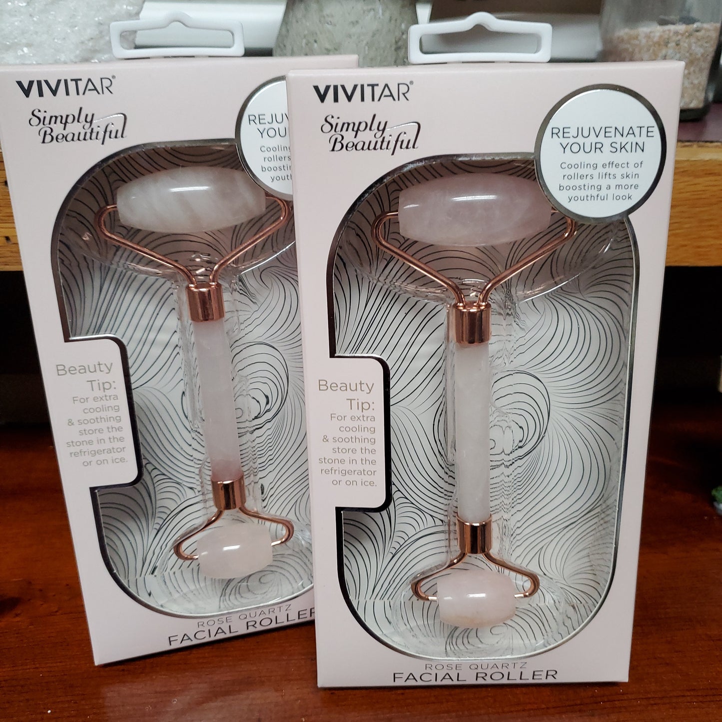 Rose Quartz Facial Double Roller