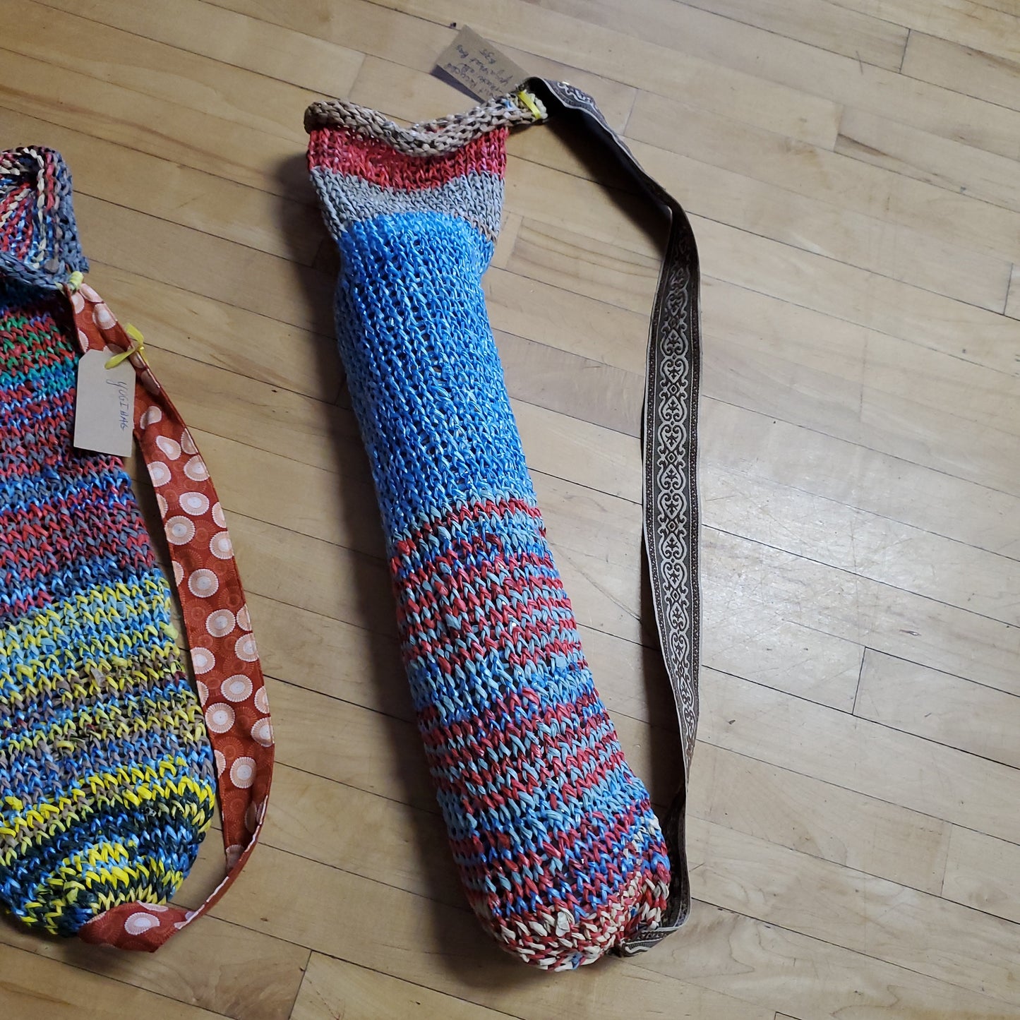 Knit Recycled Materials Yoga Mat Bags