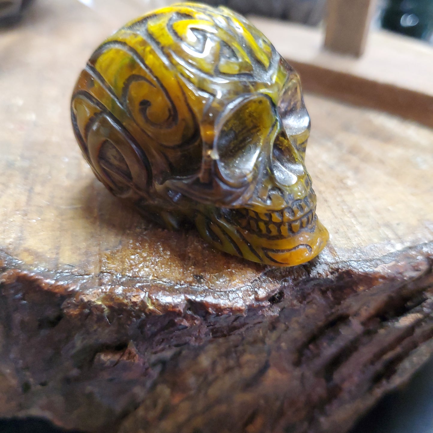 Resin Skulls - Celtic Carved - Various