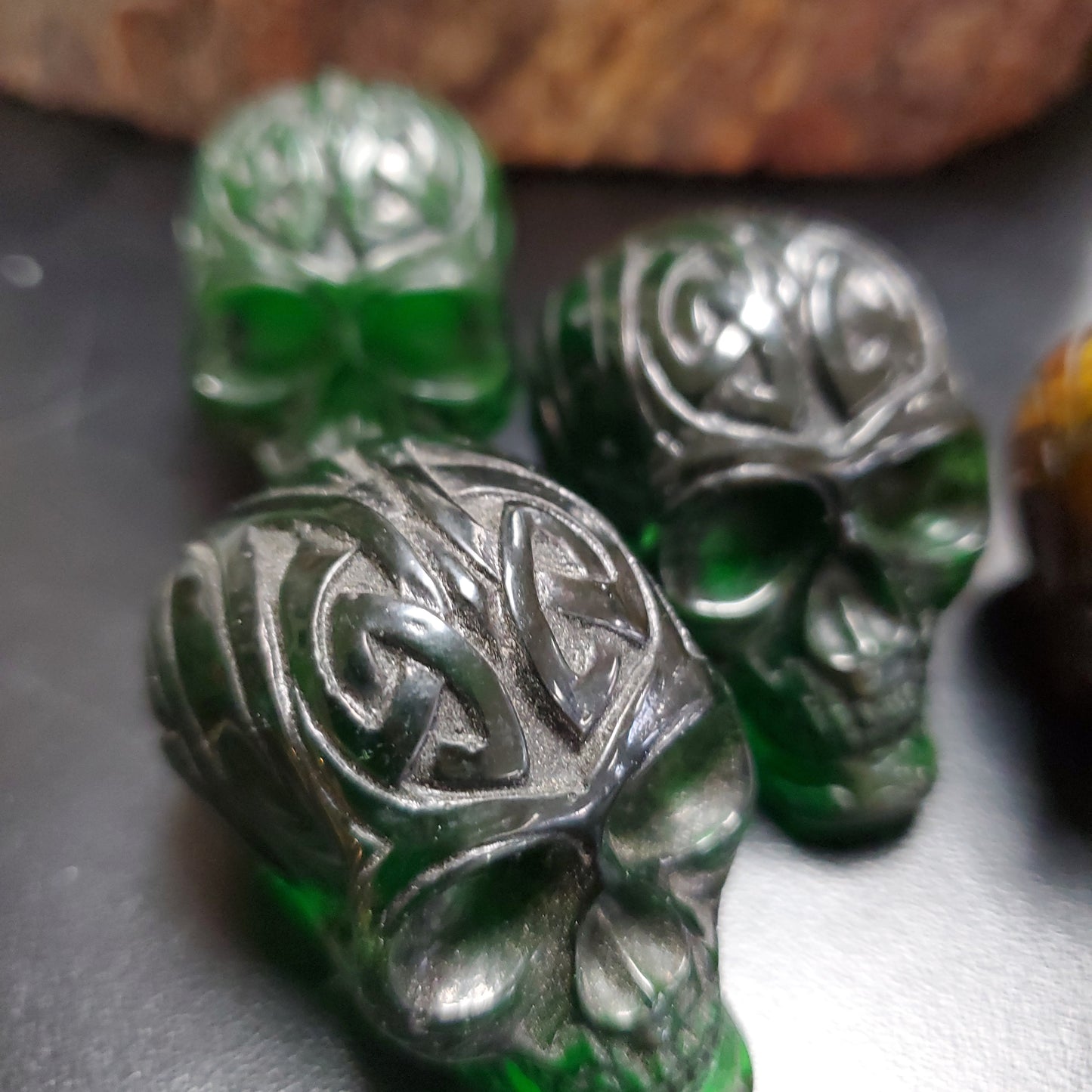 Resin Skulls - Celtic Carved - Various