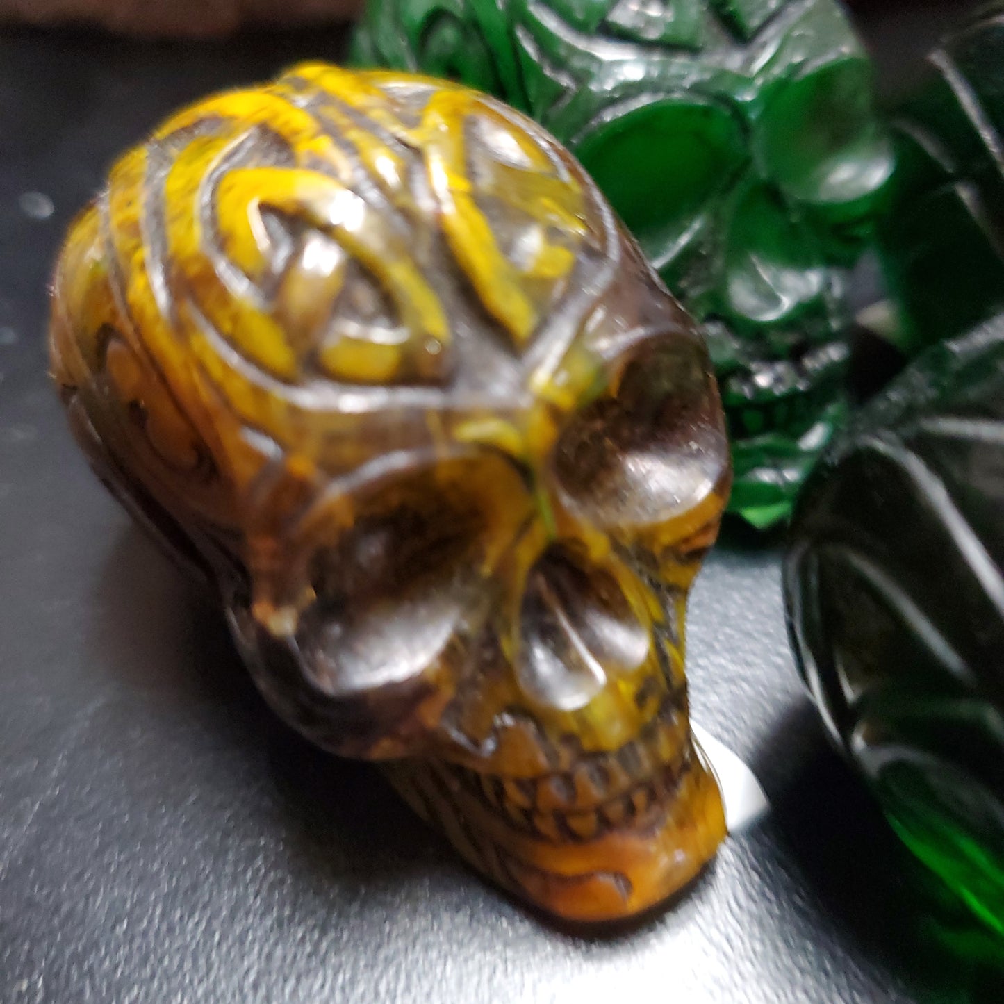 Resin Skulls - Celtic Carved - Various